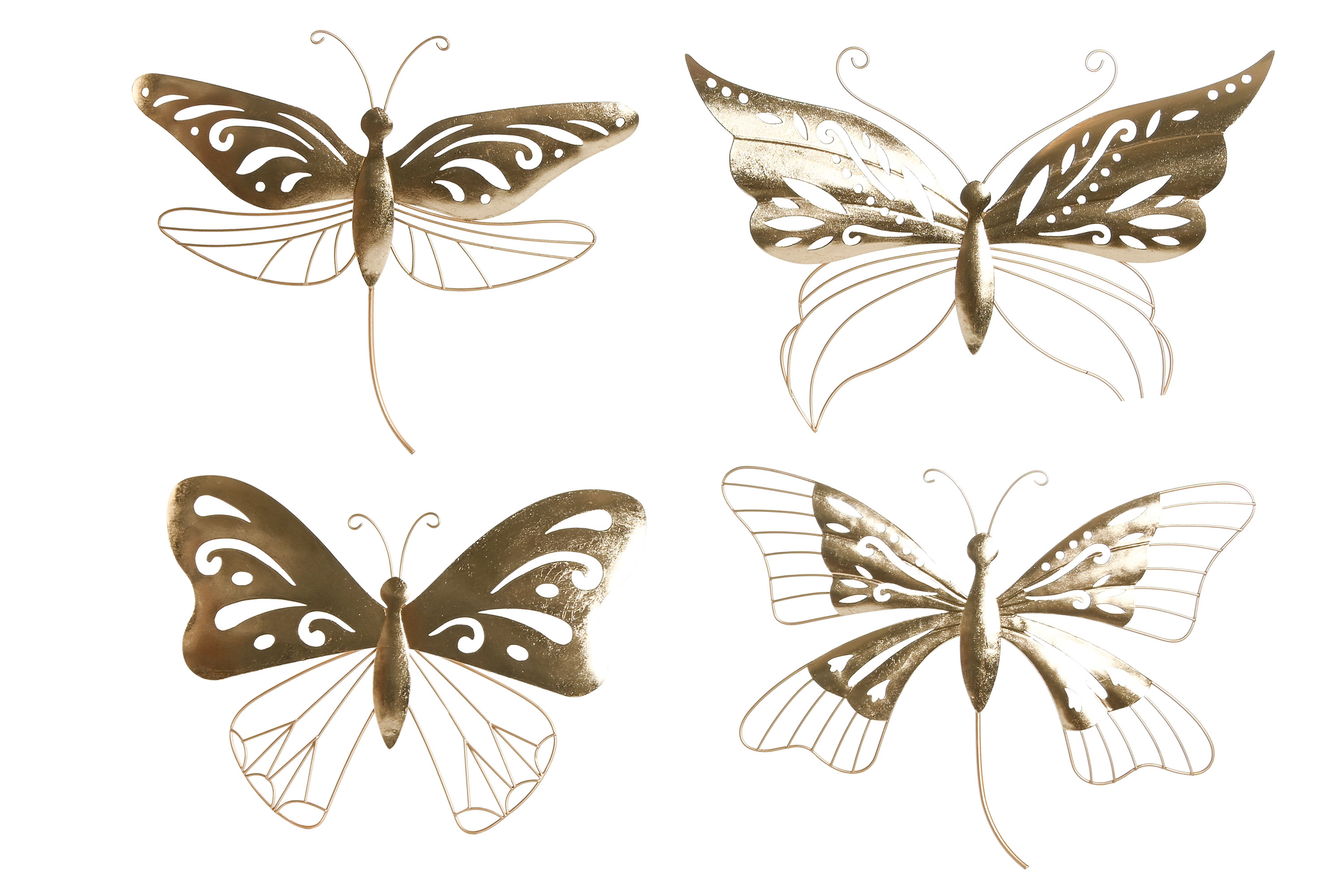DECORACION PARED METAL 43X2X33 MARIPOSA