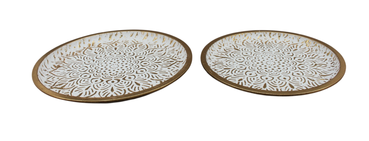 DECORACION PARED SET 2 METAL 44X44X5 MANDALA 2