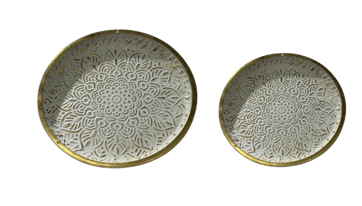 DECORACION PARED SET 2 METAL 44X44X5 MANDALA