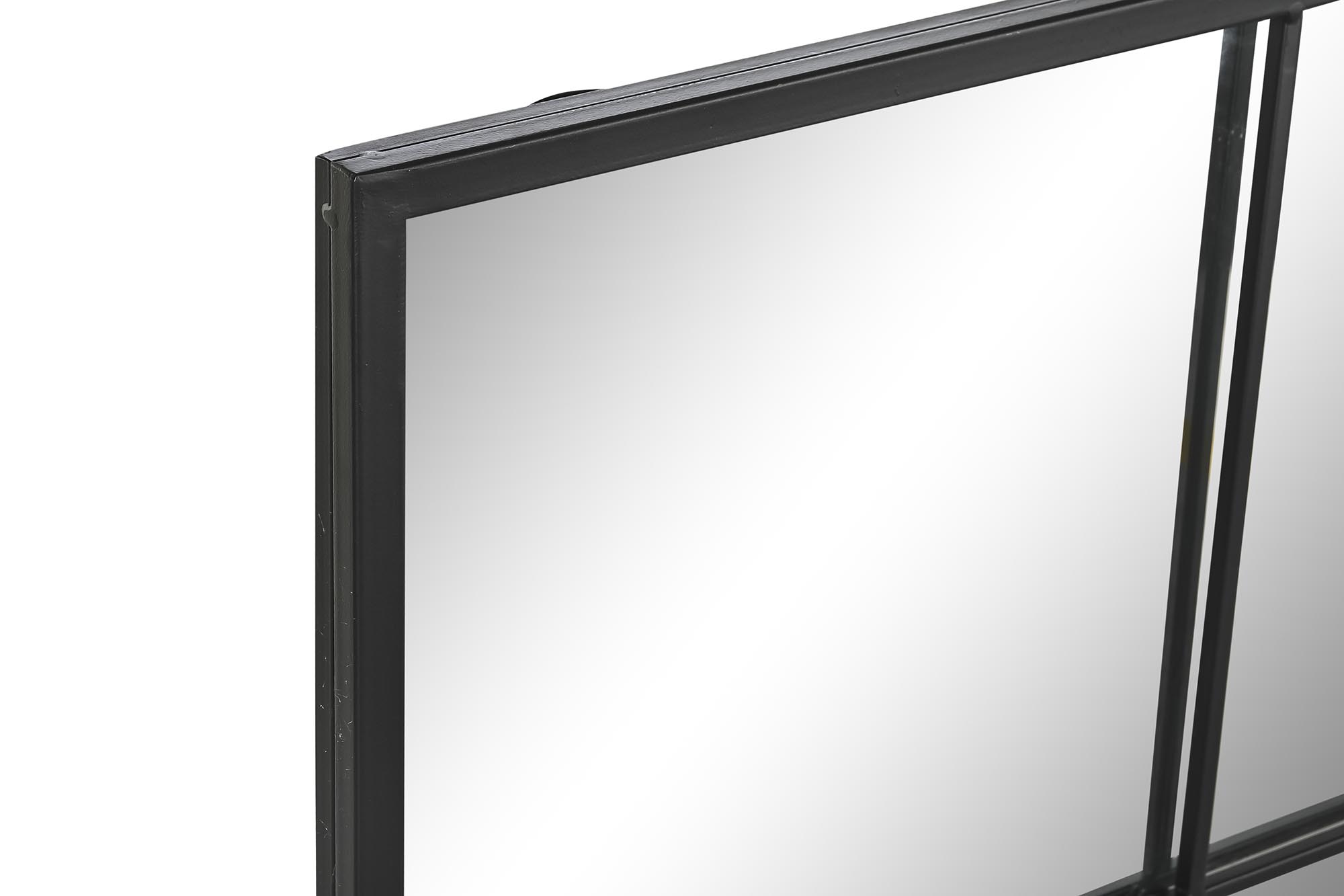 ESPEJO HIERRO 90X90CM VENTANA NEGRO 2
