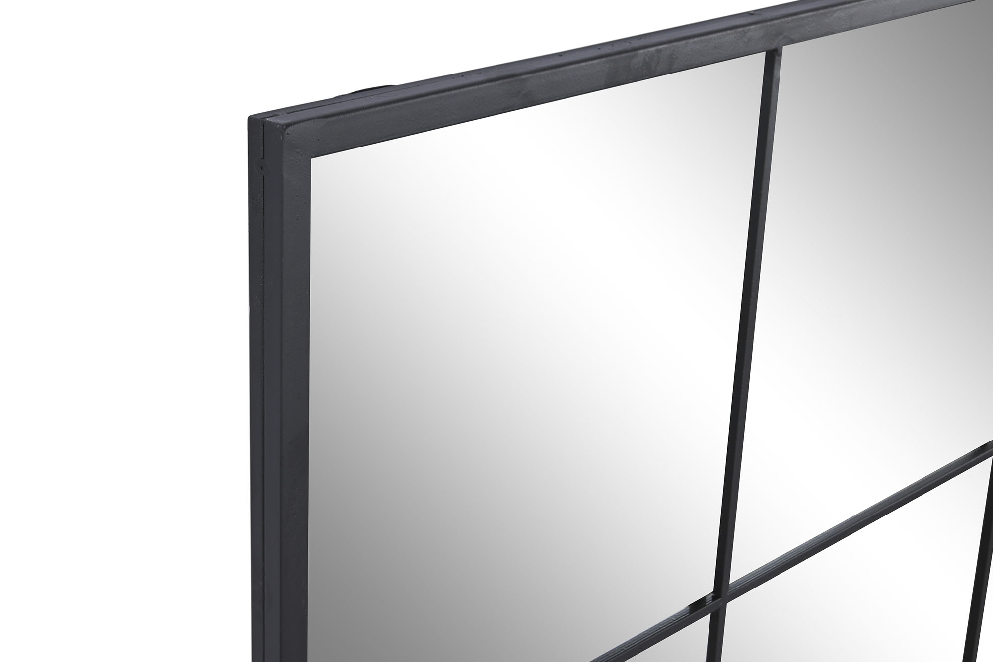 ESPEJO HIERRO CRISTAL 90X2X120 VENTANA NEGRO 3