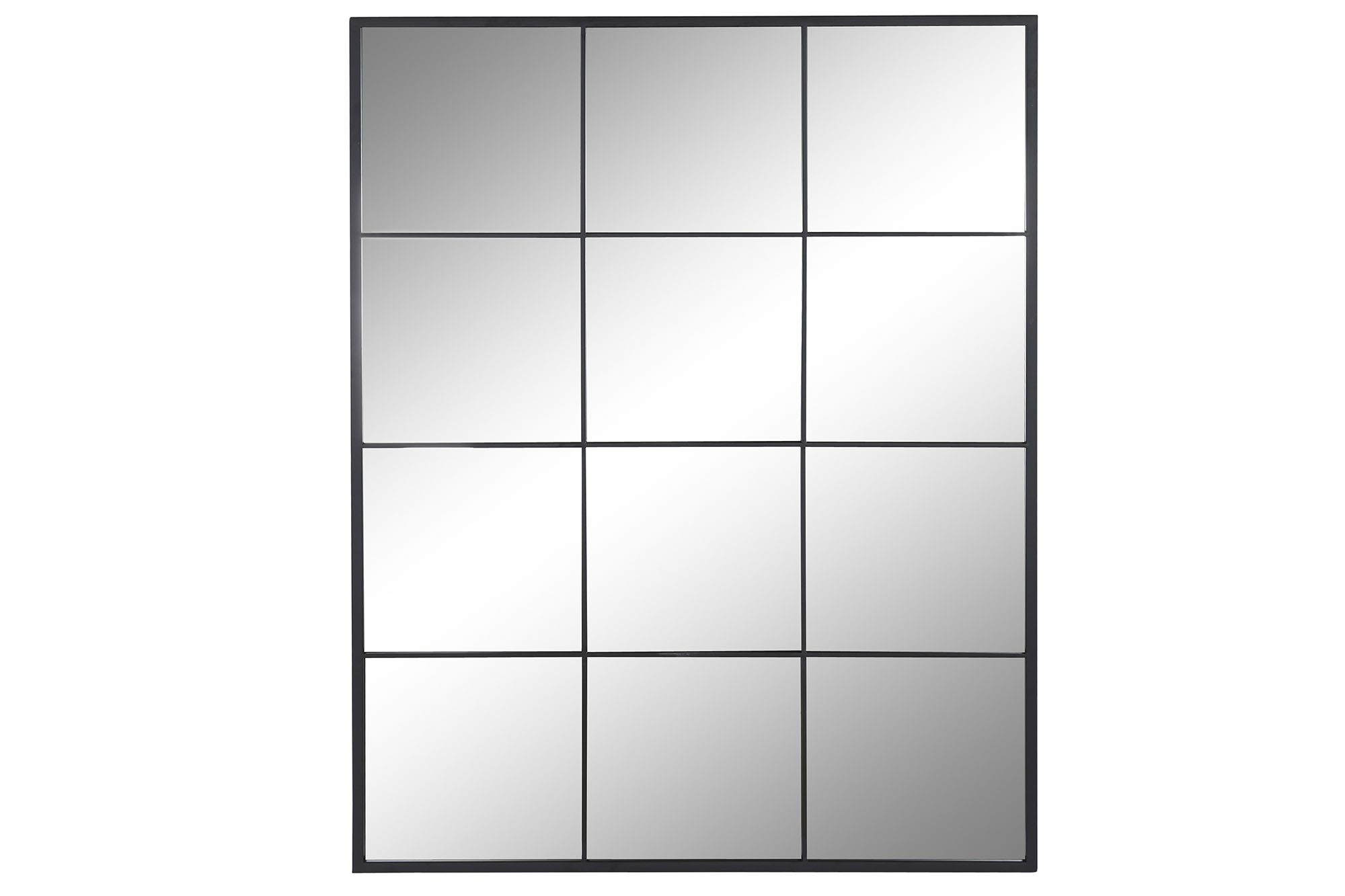 ESPEJO HIERRO CRISTAL 90X2X120 VENTANA NEGRO