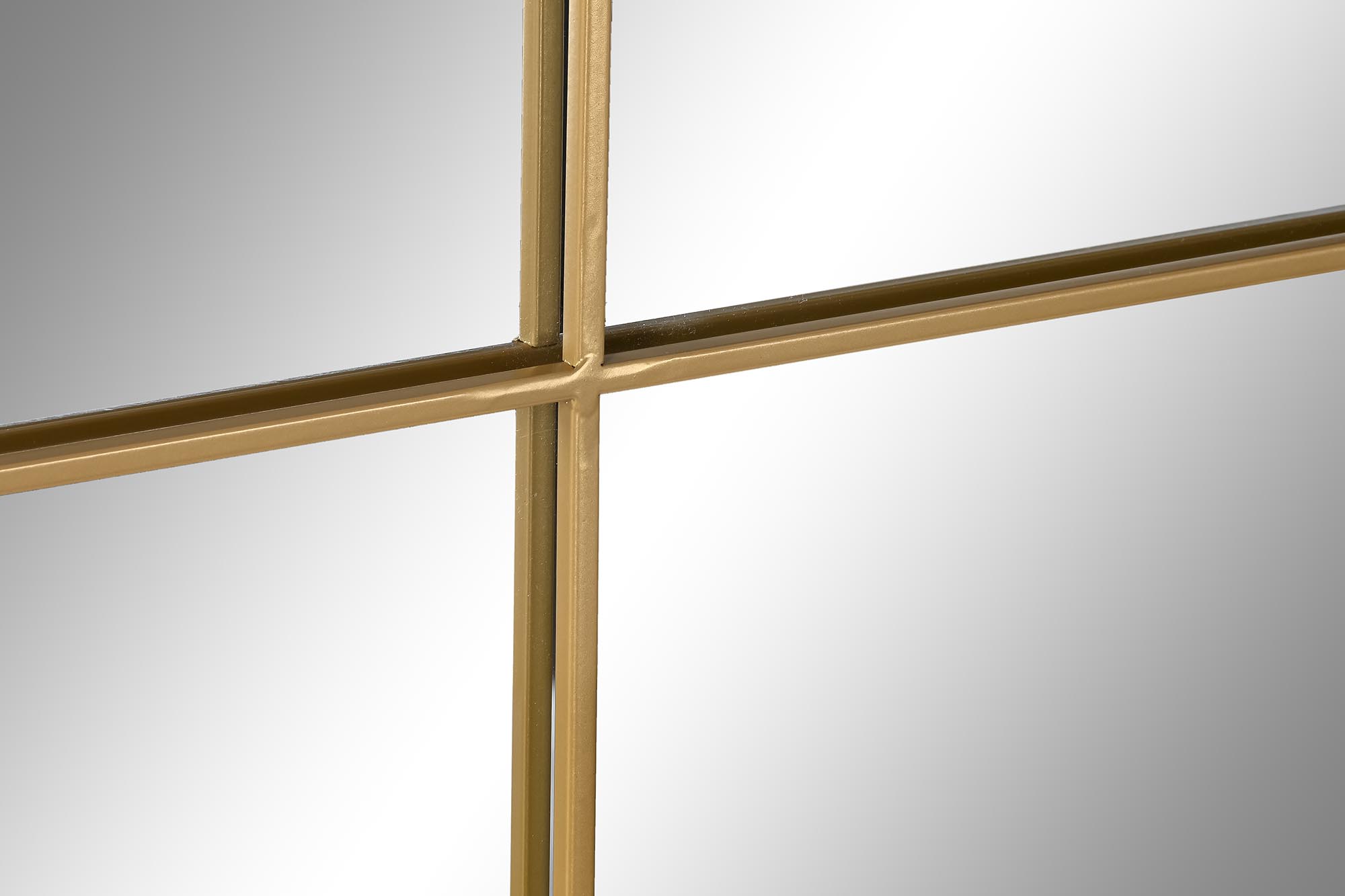 ESPEJO HIERRO CRISTAL 90X2X90 VENTANA DORADO 3
