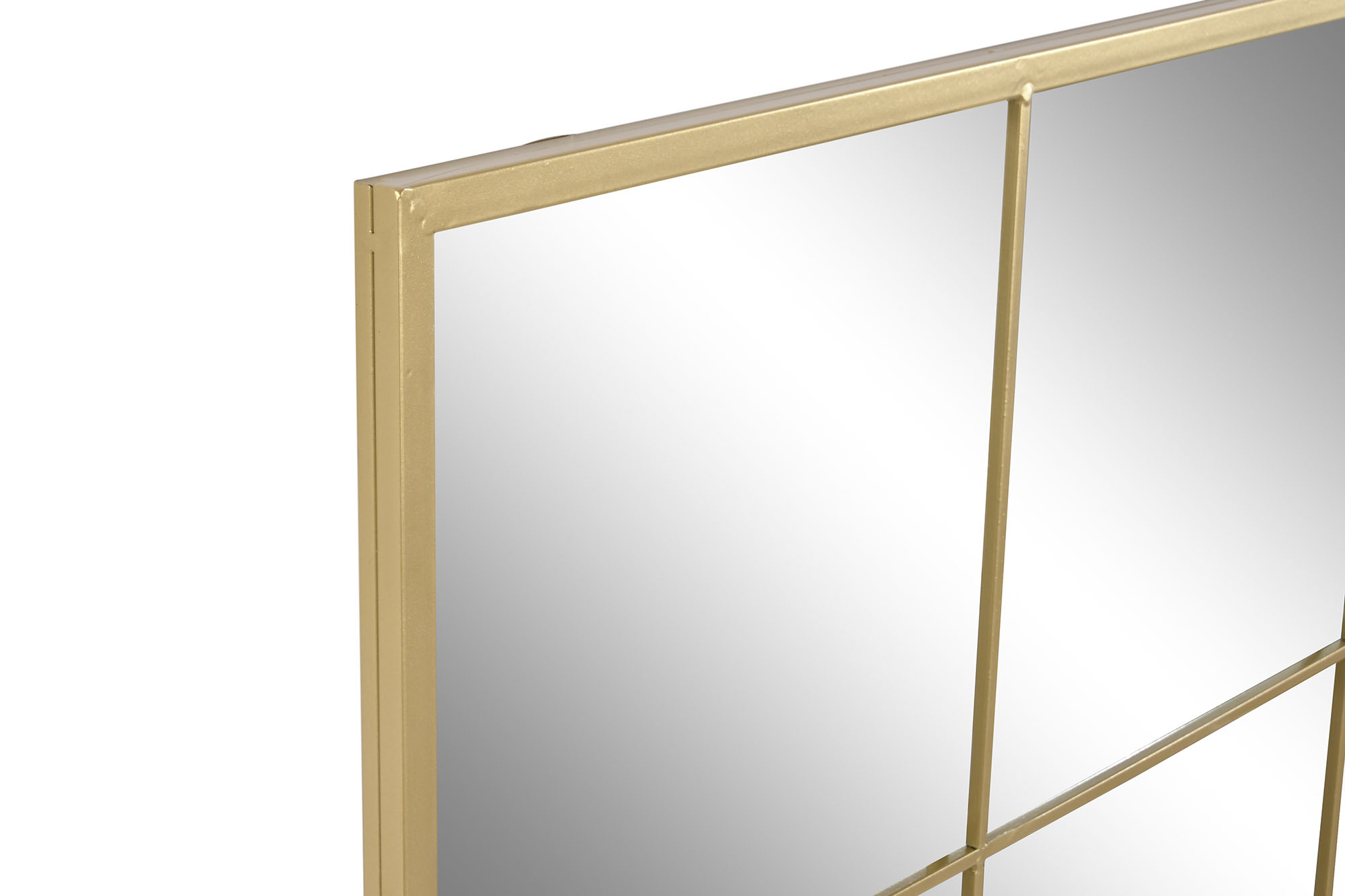 ESPEJO HIERRO CRISTAL 90X2X120 VENTANA DORADO 2