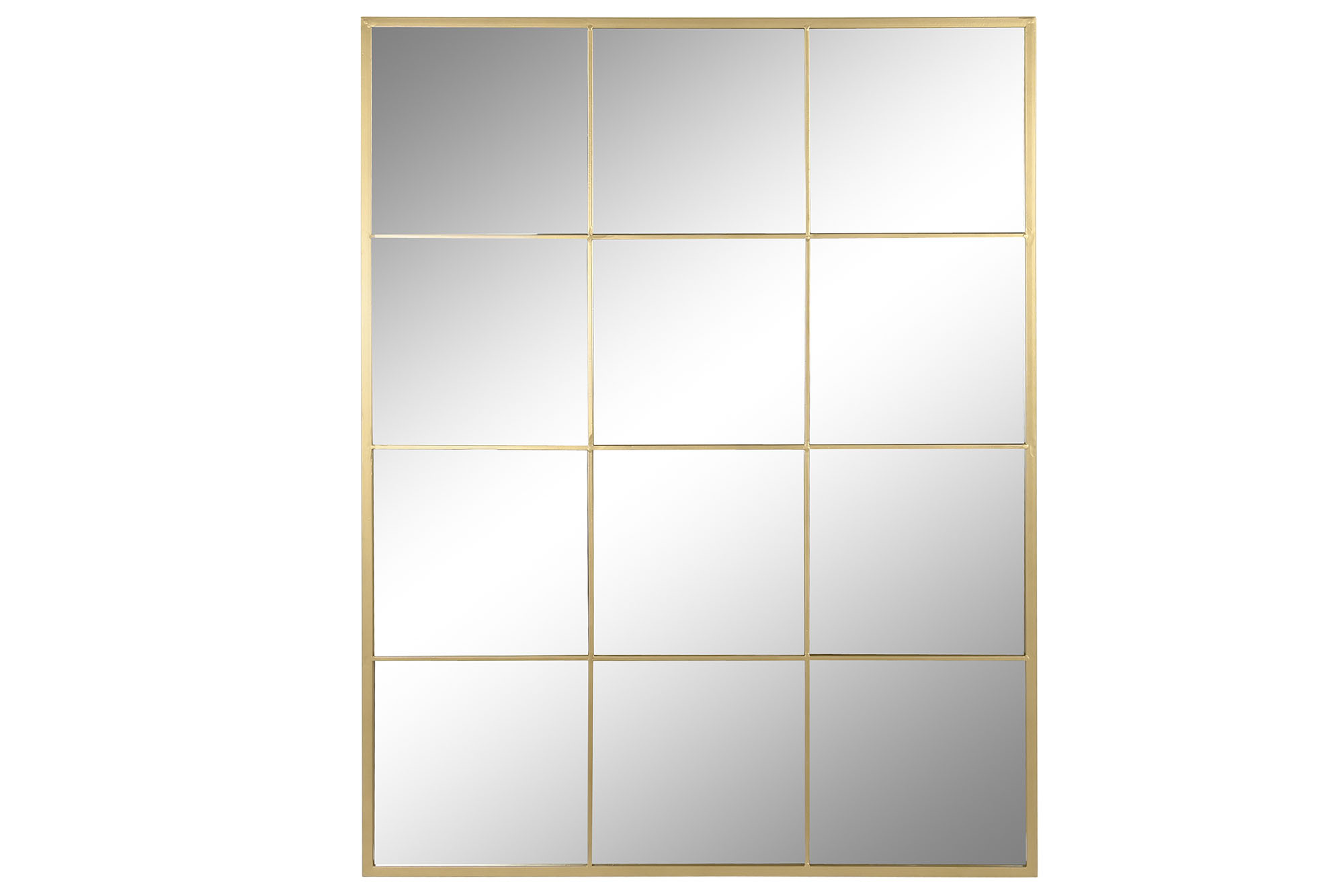 ESPEJO HIERRO CRISTAL 90X2X120 VENTANA DORADO