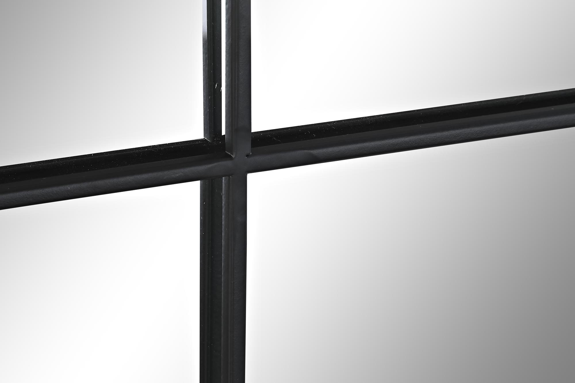 ESPEJO HIERRO CRISTAL 60X2X150CM  VENTANA NEGRO 3