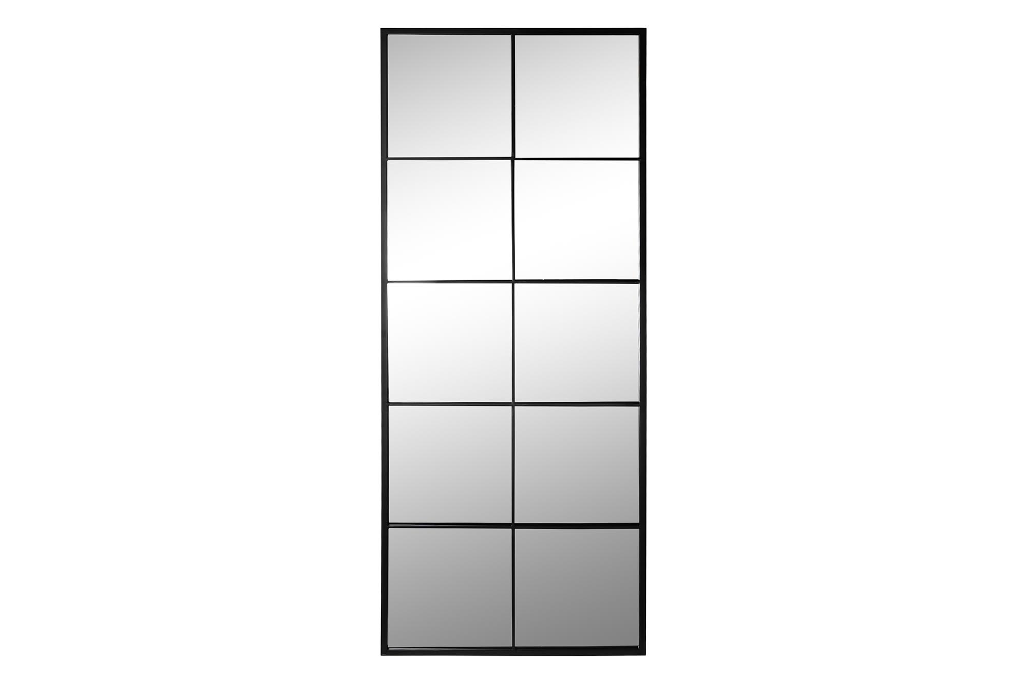 ESPEJO HIERRO CRISTAL 60X2X150CM  VENTANA NEGRO