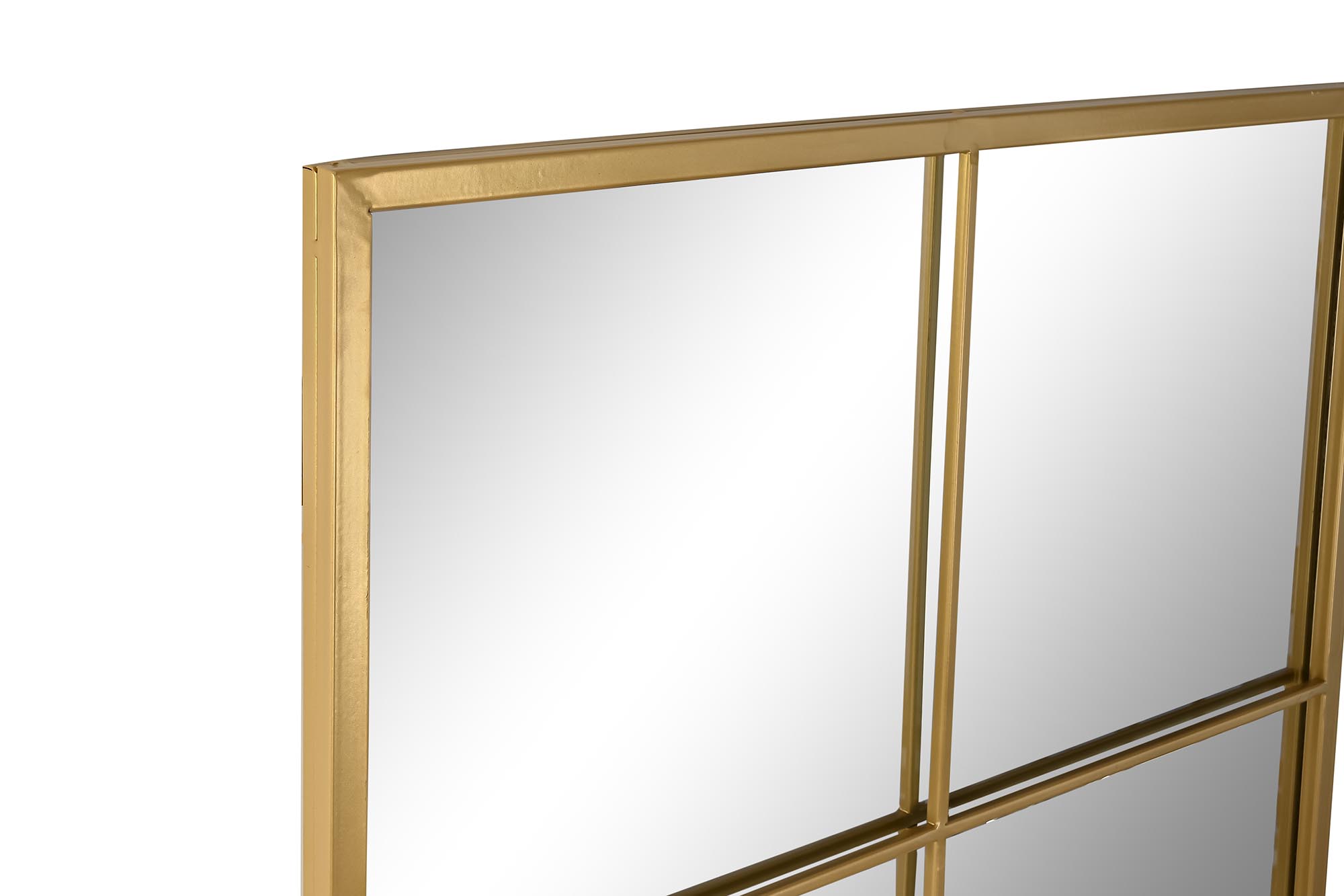 ESPEJO HIERRO CRISTAL 60X2X150CM VENTANA DORADO 2