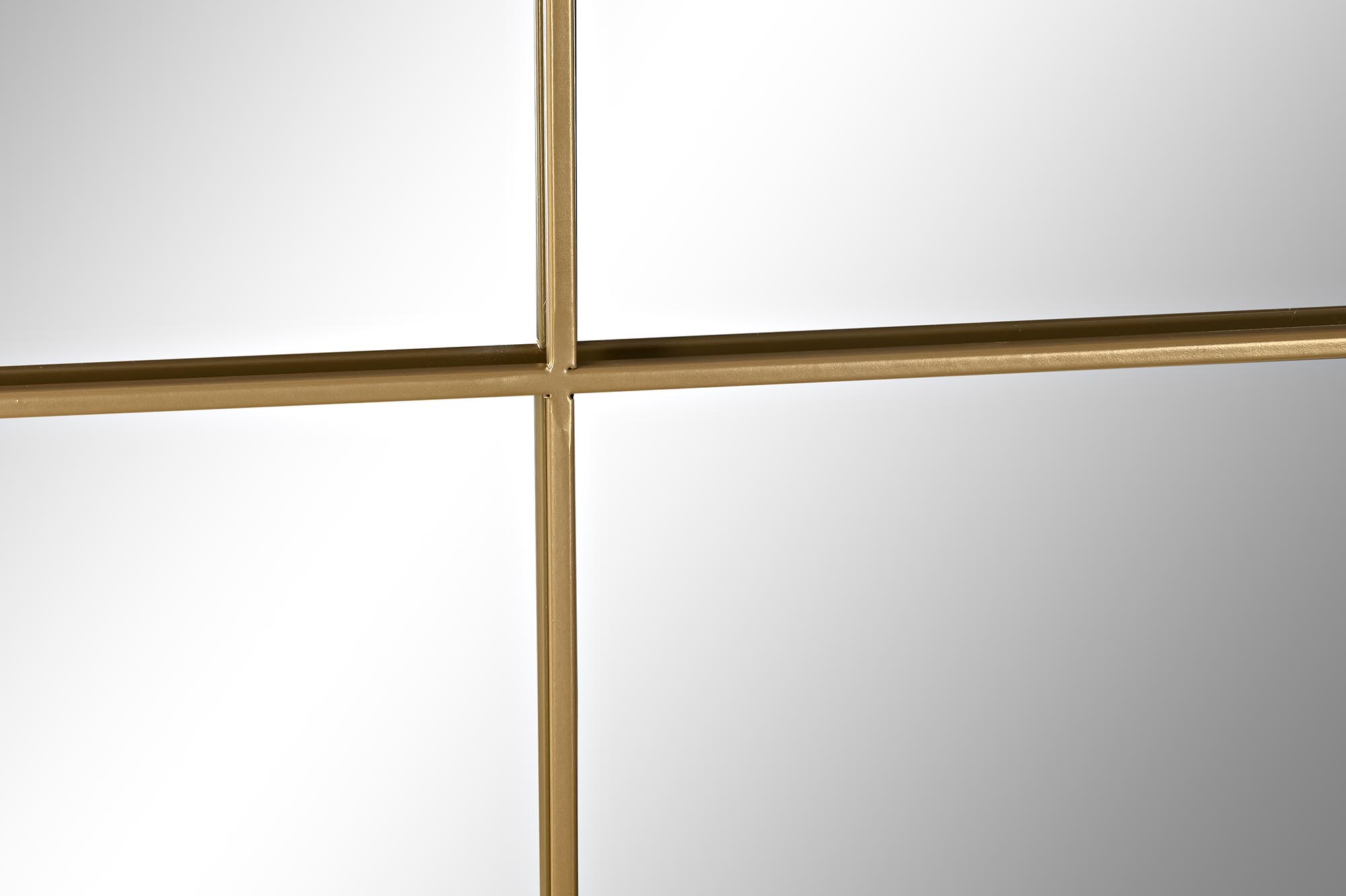 ESPEJO HIERRO CRISTAL 60X2X150CM VENTANA DORADO 3