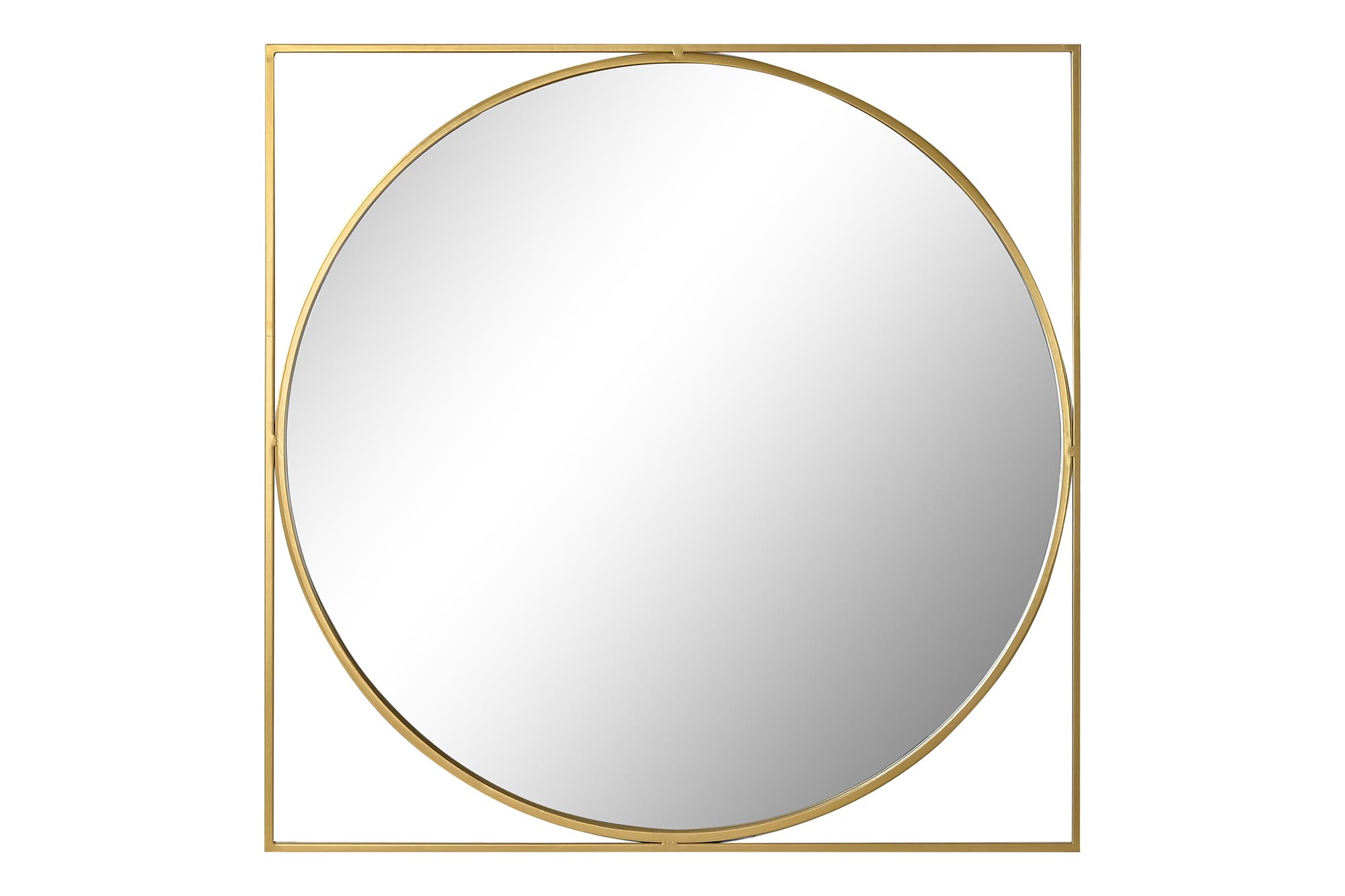 ESPEJO HIERRO CRISTAL 85,5X3X85,5 DORADO