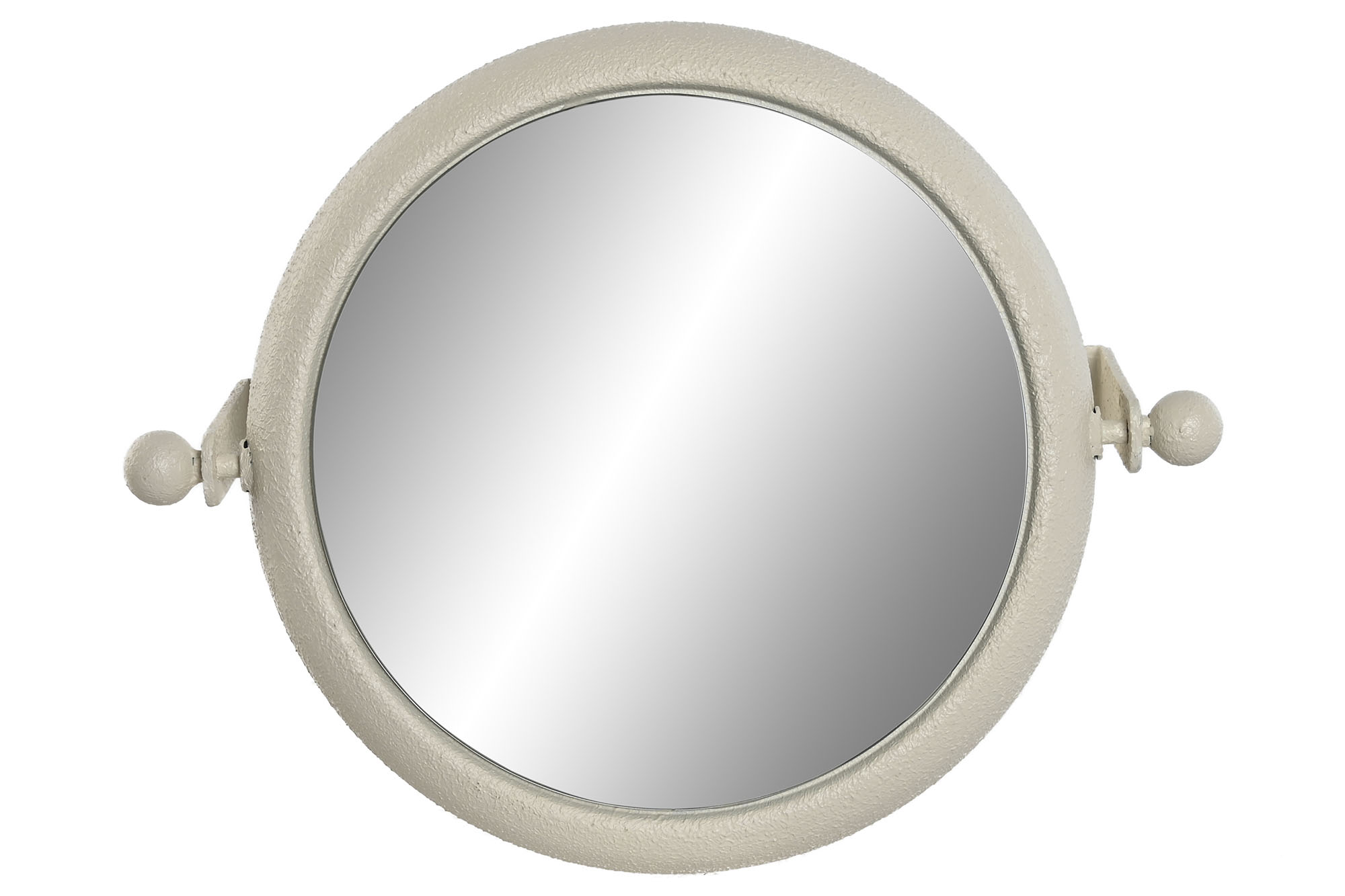 ESPEJO METAL 37X13X29 RUGOSO BLANCO