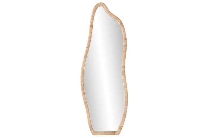 ESPEJO RATAN CRISTAL 52.5X4X150CM NATURAL