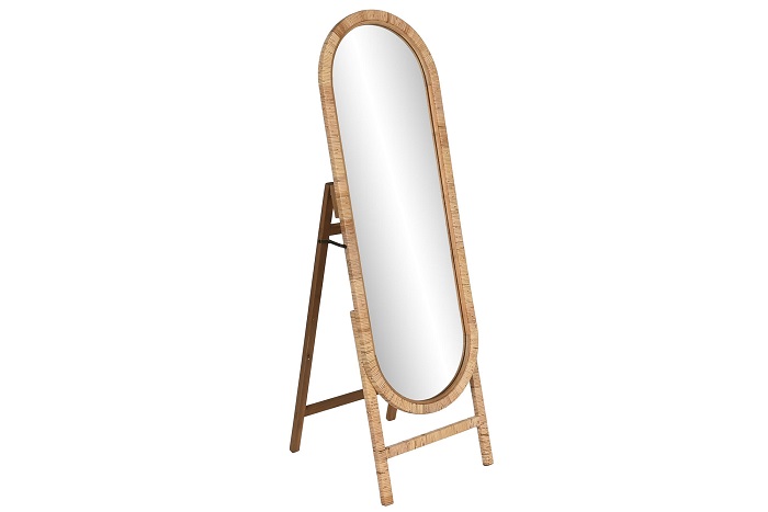 ESPEJO VESTIDOR RATAN CRISTAL 46,5X48X150,5