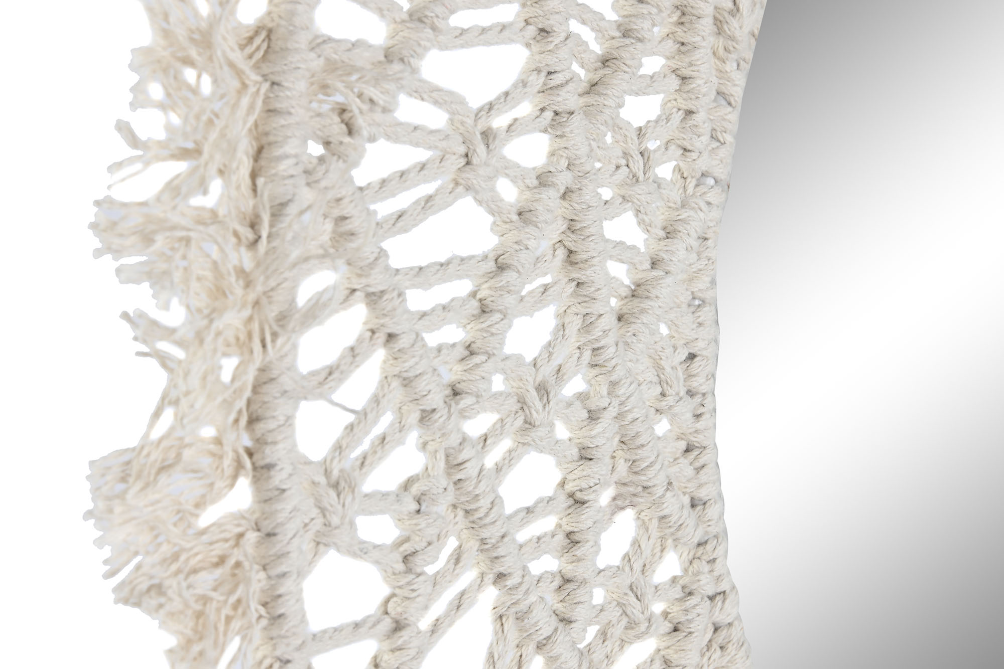ESPEJO MACRAME CRISTAL 76X1X76 41CM BEIGE 3
