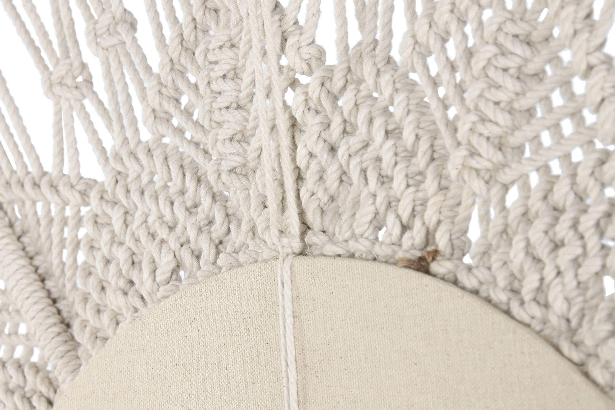 ESPEJO MACRAME YUTE 76X1X76 BLANCO 4