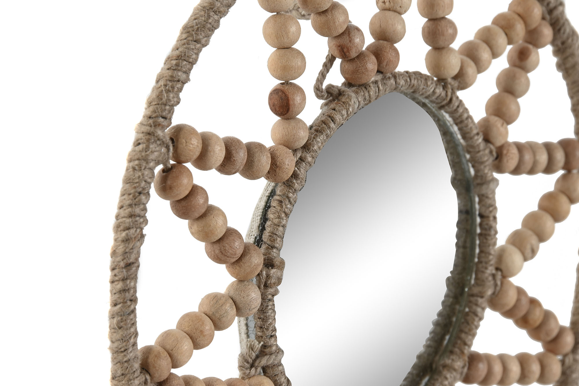 ESPEJO SET 3 MADERA CRISTAL 20X1X20 NATURAL 2