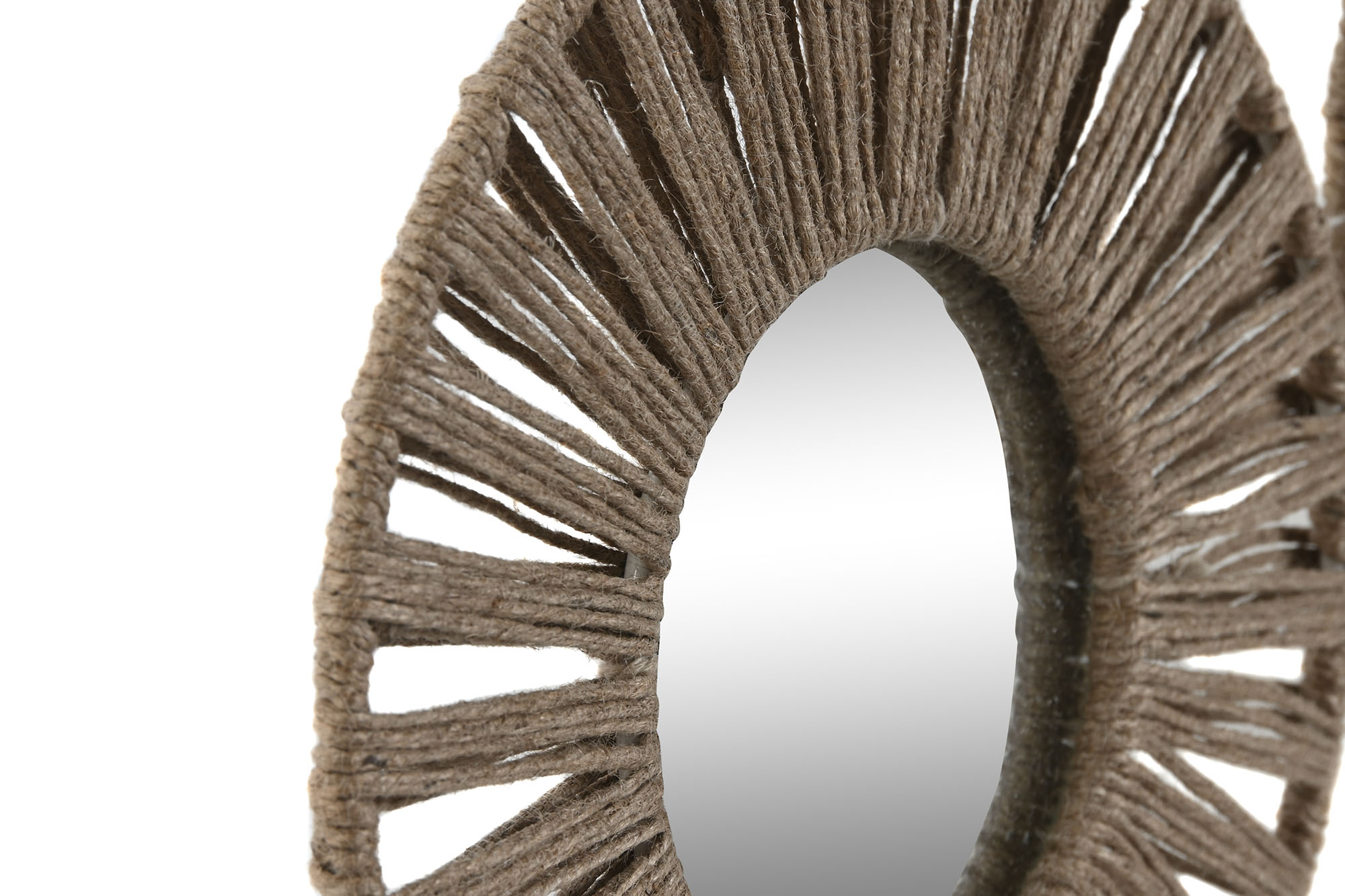 ESPEJO SET 3 YUTE CRISTAL 20X1X20 NATURAL 2