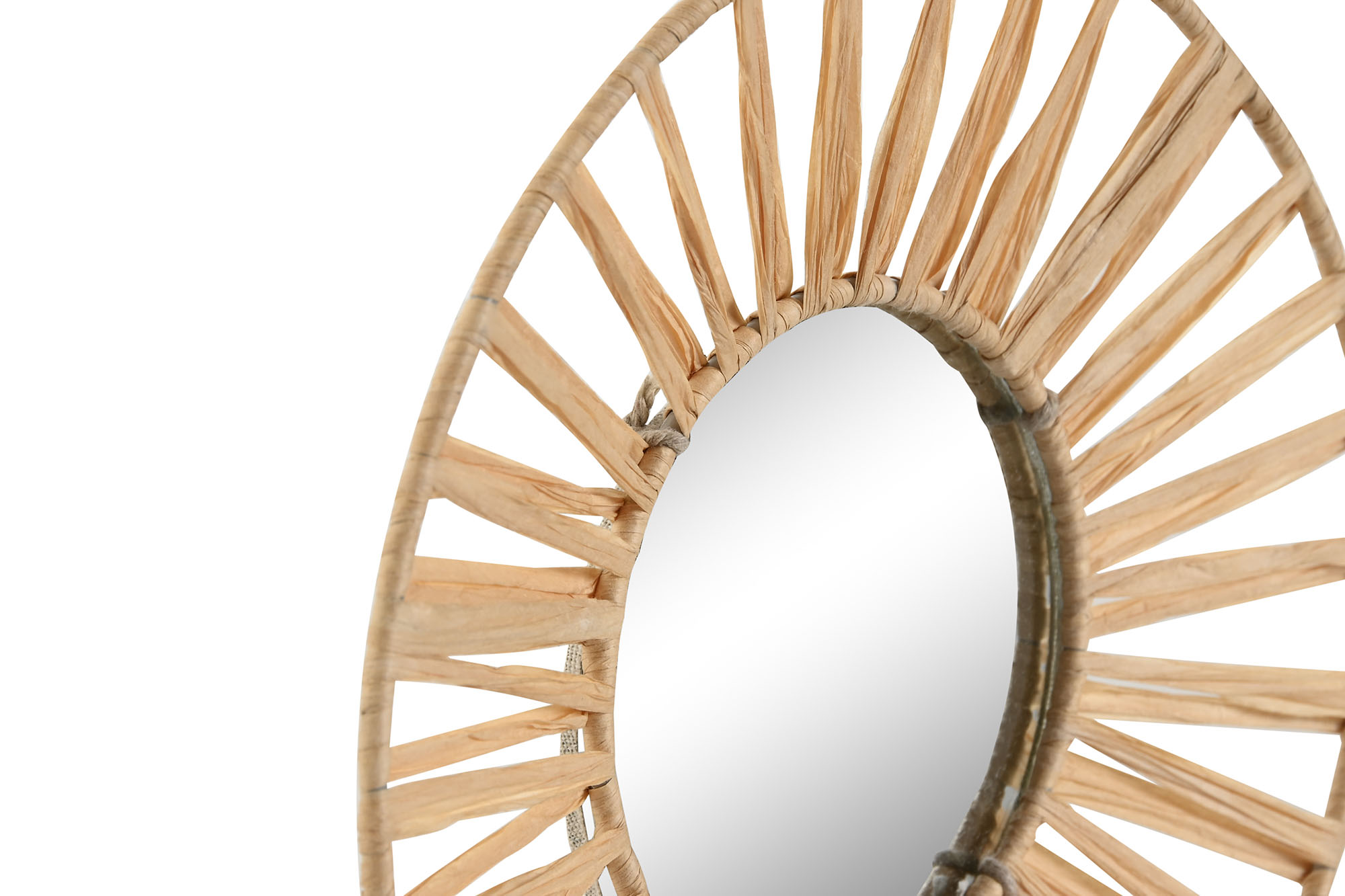 ESPEJO SET 3 RAFIA CRISTAL 20X2X20 NATURAL 2