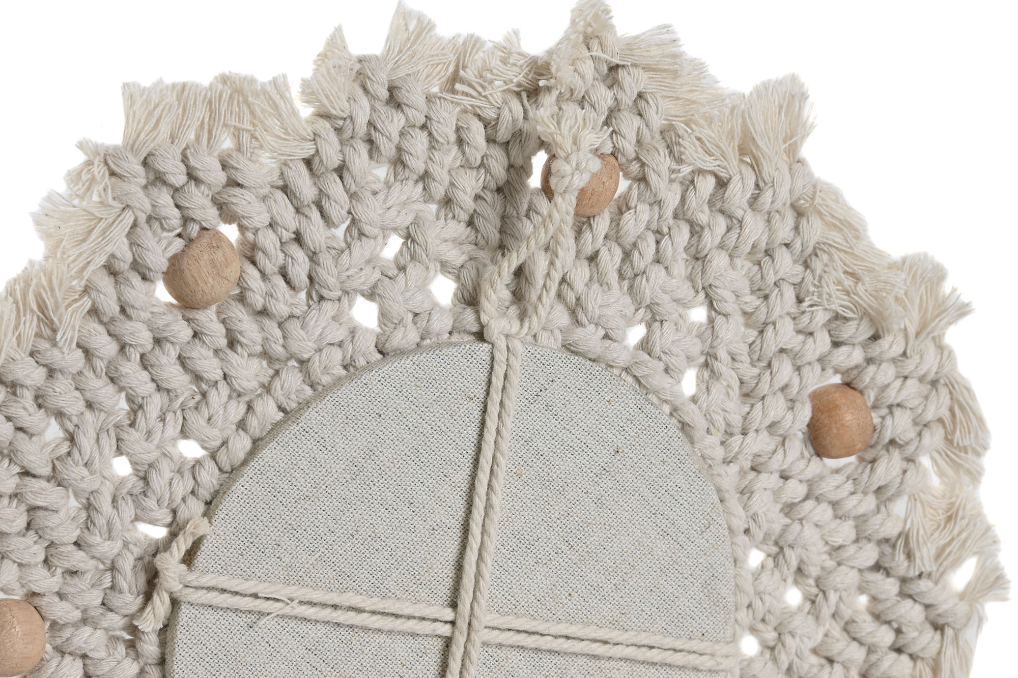 ESPEJO SET 3 MACRAME CRISTAL 20X1X20 BLANCO 3