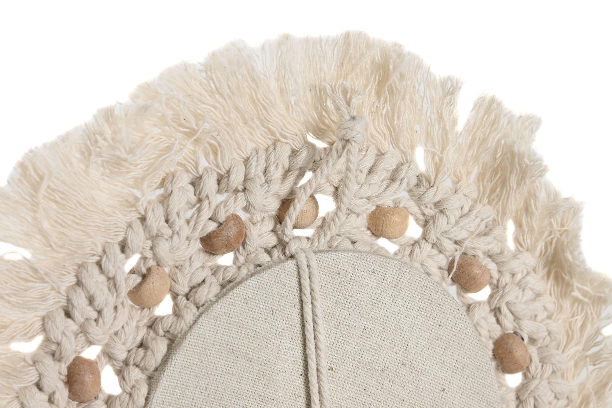 ESPEJO SET 3 MACRAME CRISTAL 20X1X20 BLANCO 3