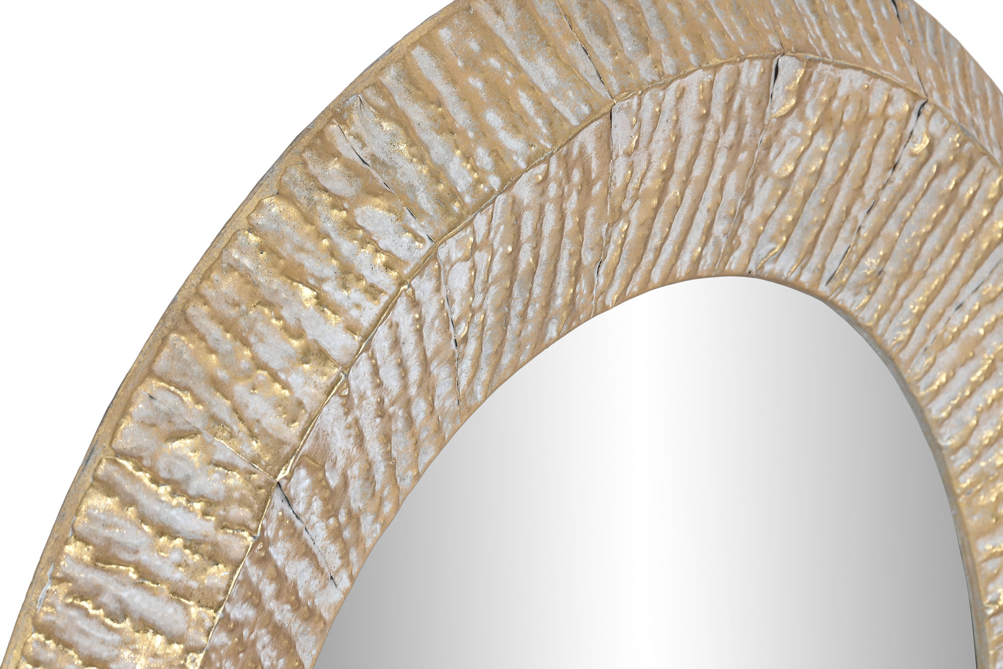 ESPEJO METAL CRISTAL 78X4X78CM DECAPE DORADO 2