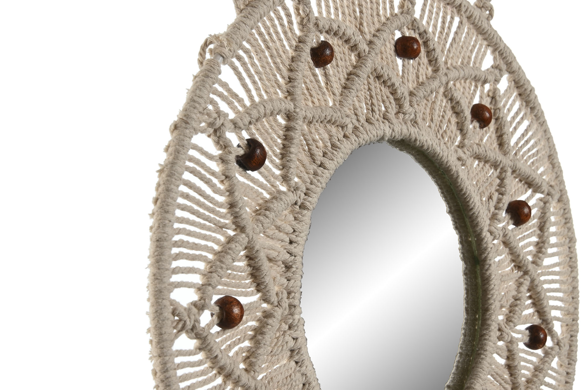 ESPEJO MACRAME CRISTAL 31X2X98 BLANCO 2