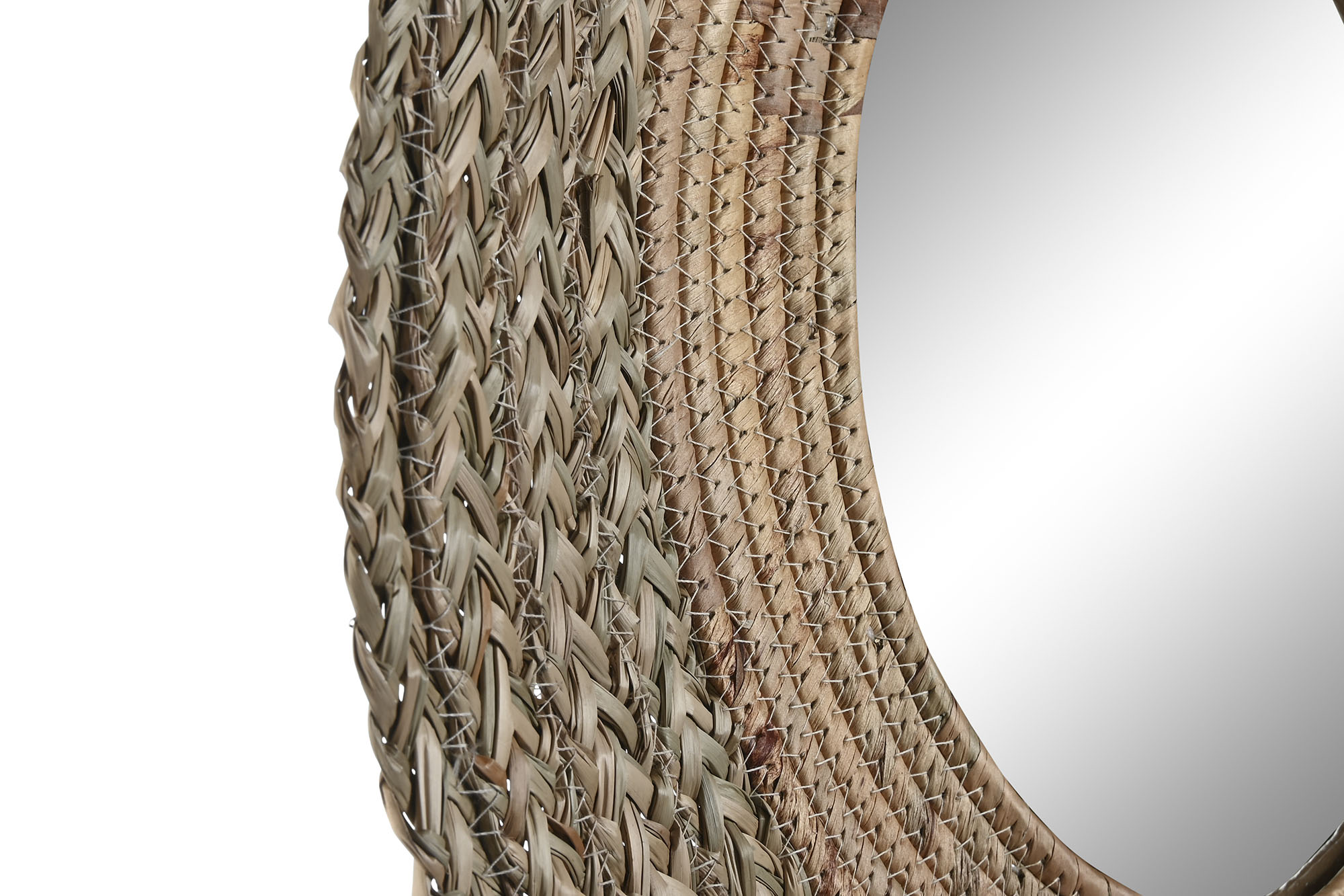 ESPEJO FIBRA SEAGRASS 56X2X56 D, 25CM NATURAL 2