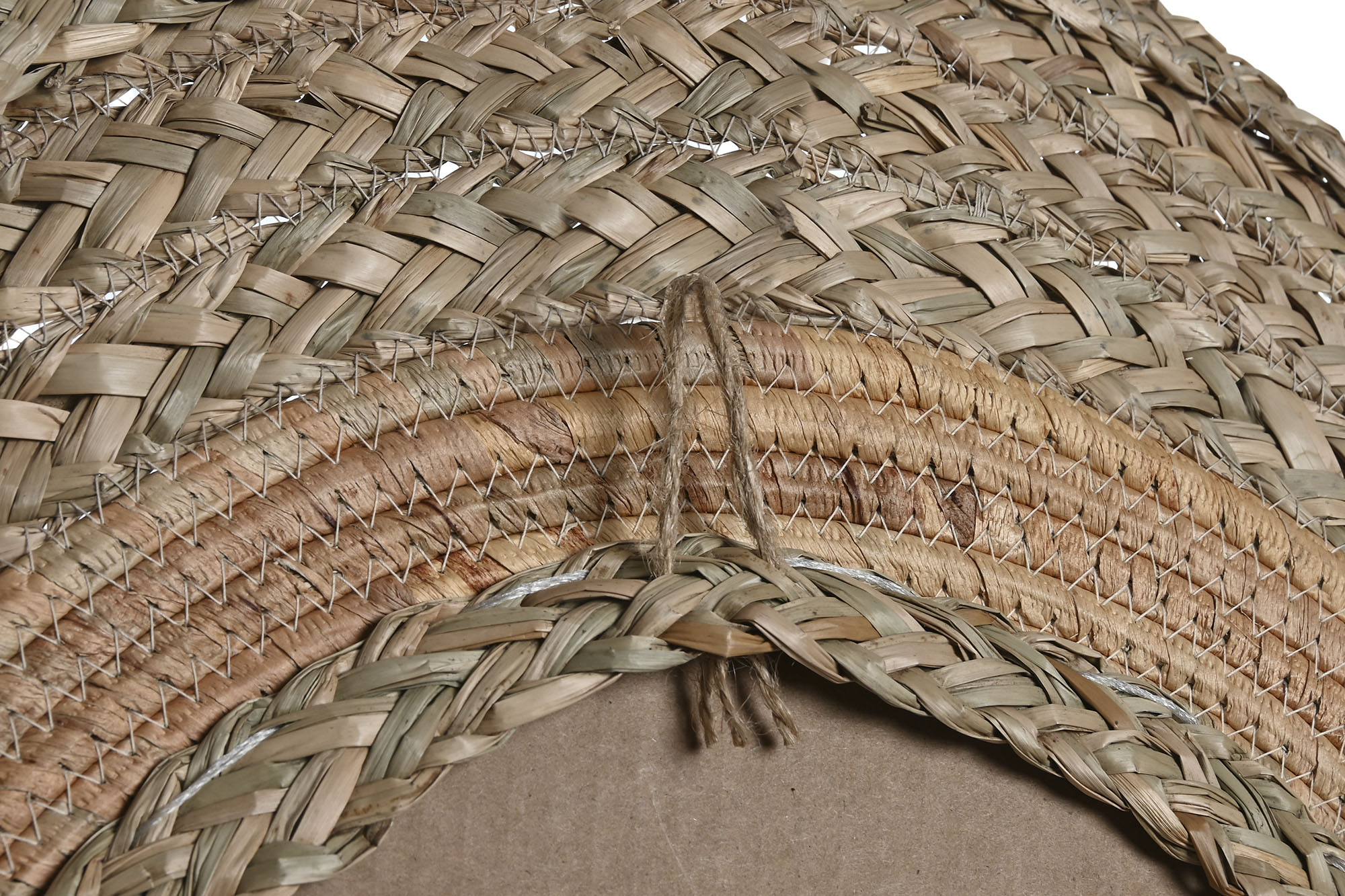 ESPEJO FIBRA SEAGRASS 56X2X56 D, 25CM NATURAL 3