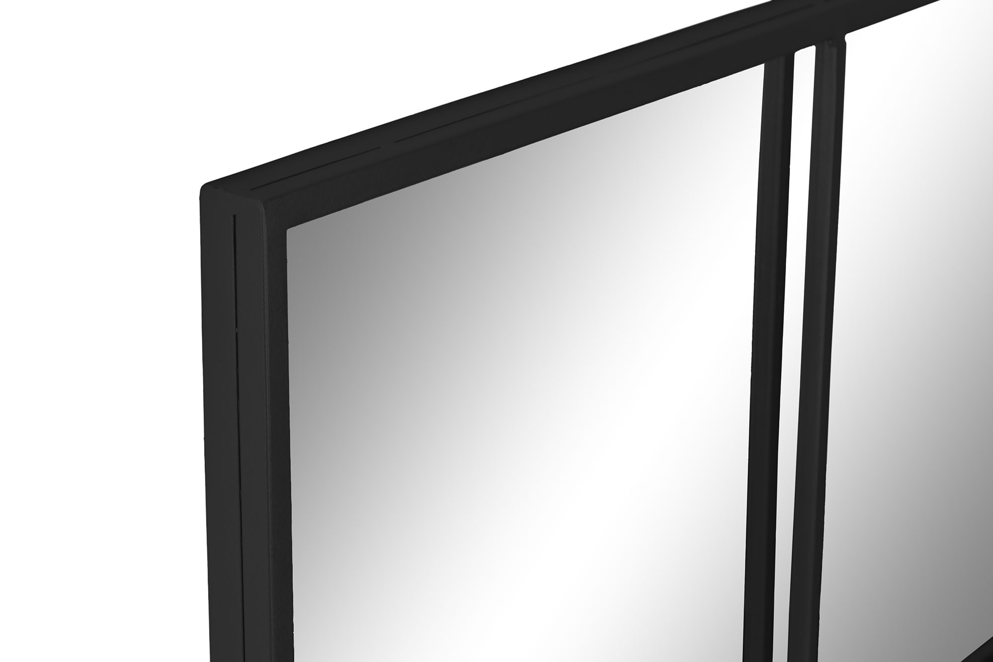 ESPEJO HIERRO CRISTAL 122X2X122 VENTANA NEGRO 2