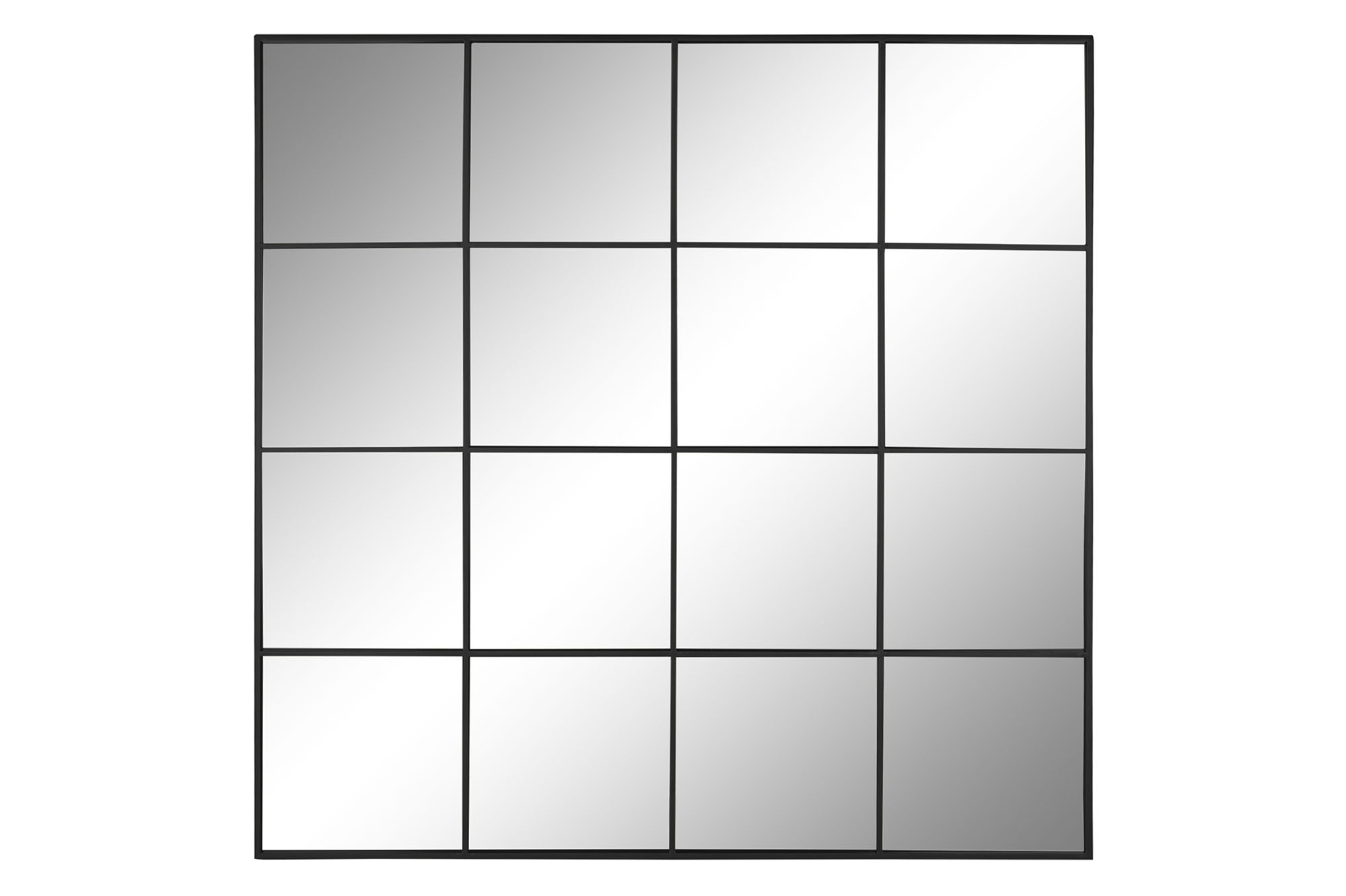 ESPEJO HIERRO CRISTAL 122X2X122 VENTANA NEGRO