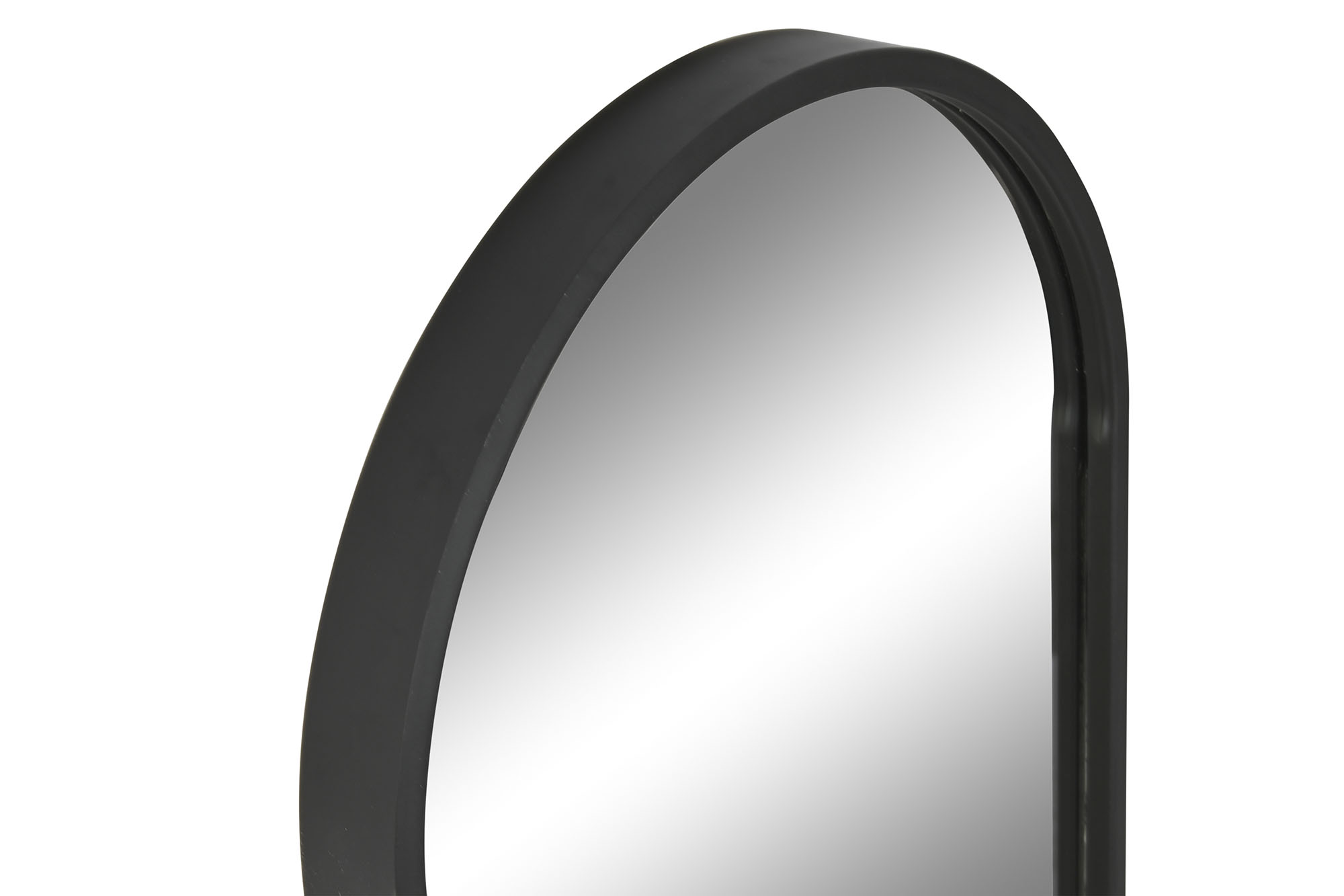 ESPEJO HIERRO CRISTAL 35X1X70 OVAL NEGRO 2
