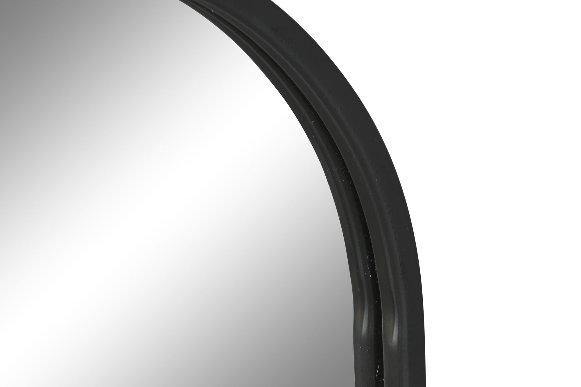 ESPEJO HIERRO CRISTAL 35X1X70 OVAL NEGRO 3
