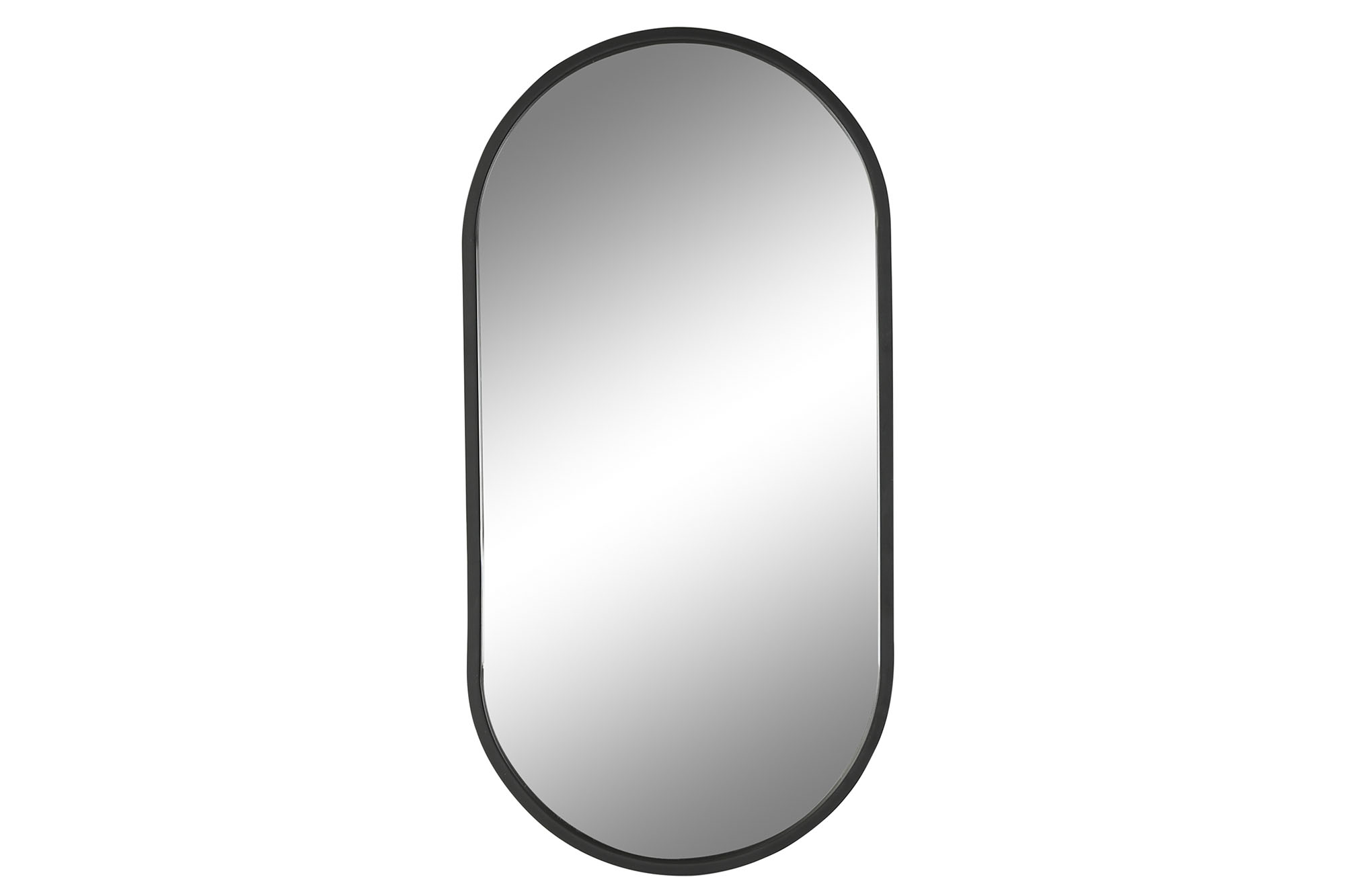 ESPEJO HIERRO CRISTAL 35X1X70 OVAL NEGRO
