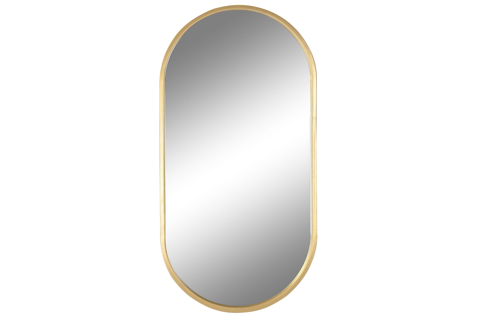 ESPEJO HIERRO CRISTAL 35X1X70 OVAL DORADO