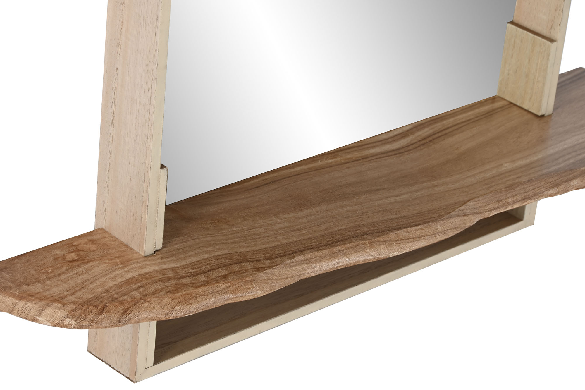 ESPEJO MDF 60X13X60 ESTANTERIA NATURAL 3