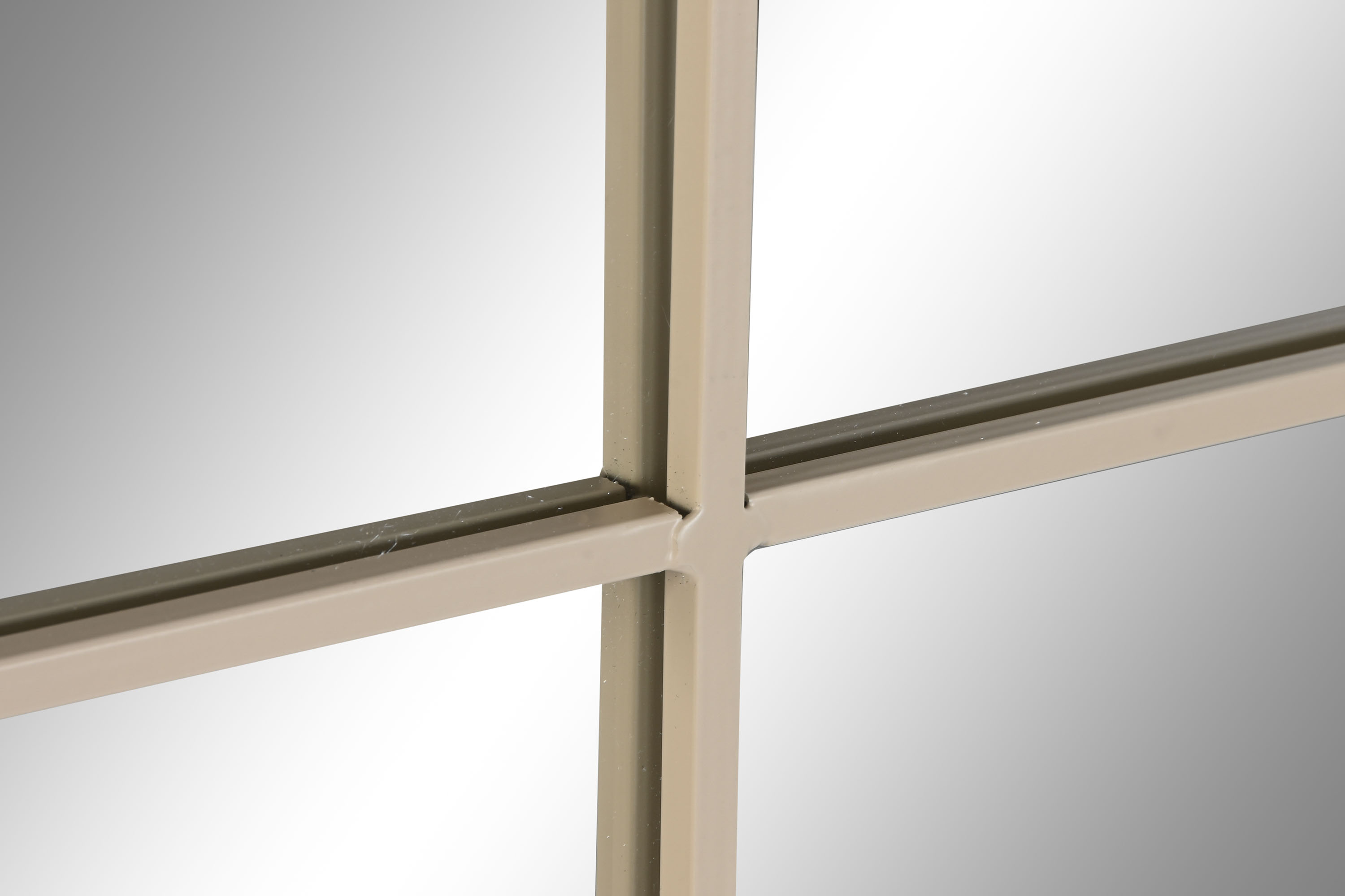 ESPEJO HIERRO CRISTAL 122X2X122 VENTANA BEIGE 3