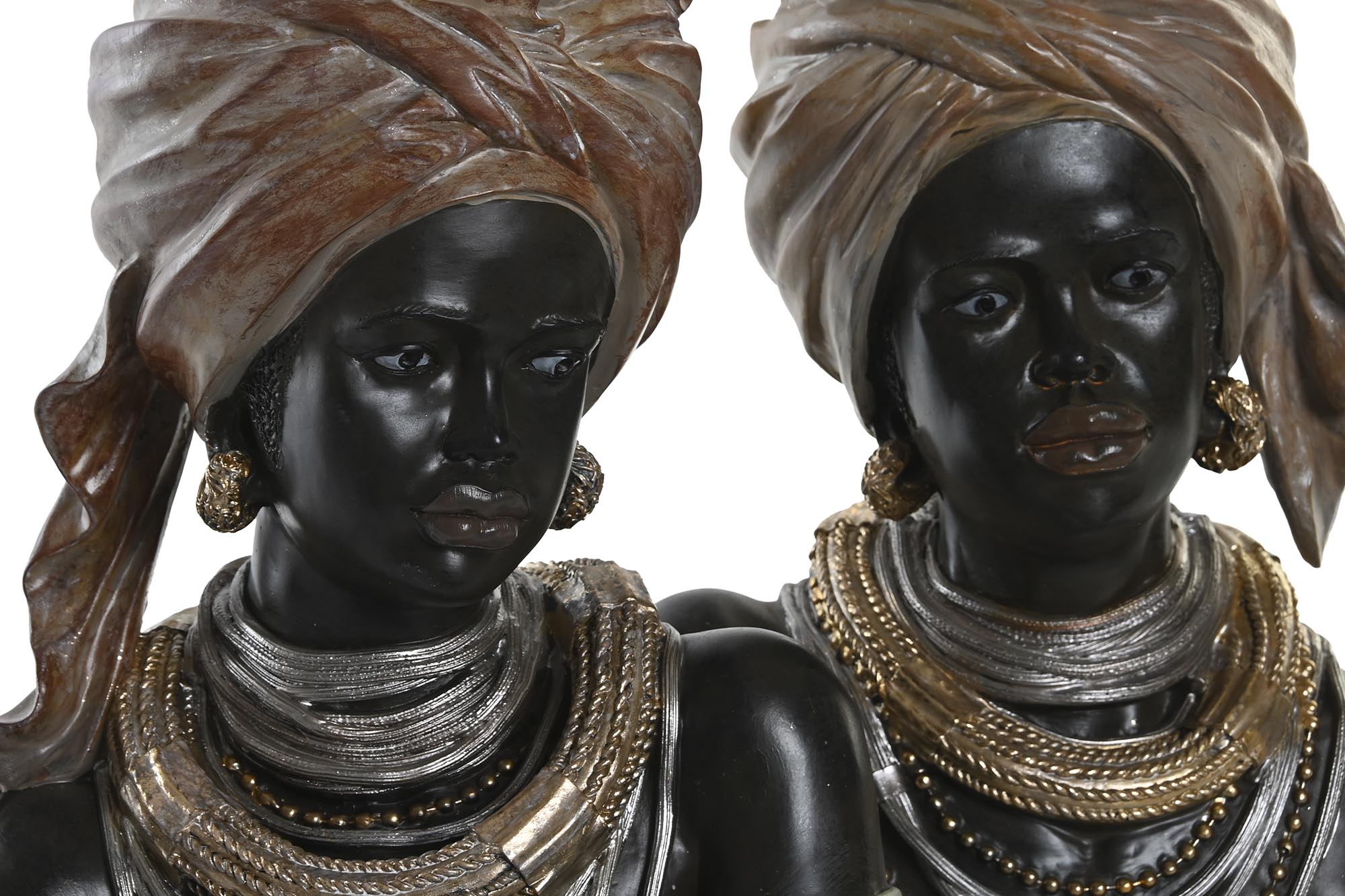 FIGURA RESINA 26X17X40 AFRICANA  BEIGE 2