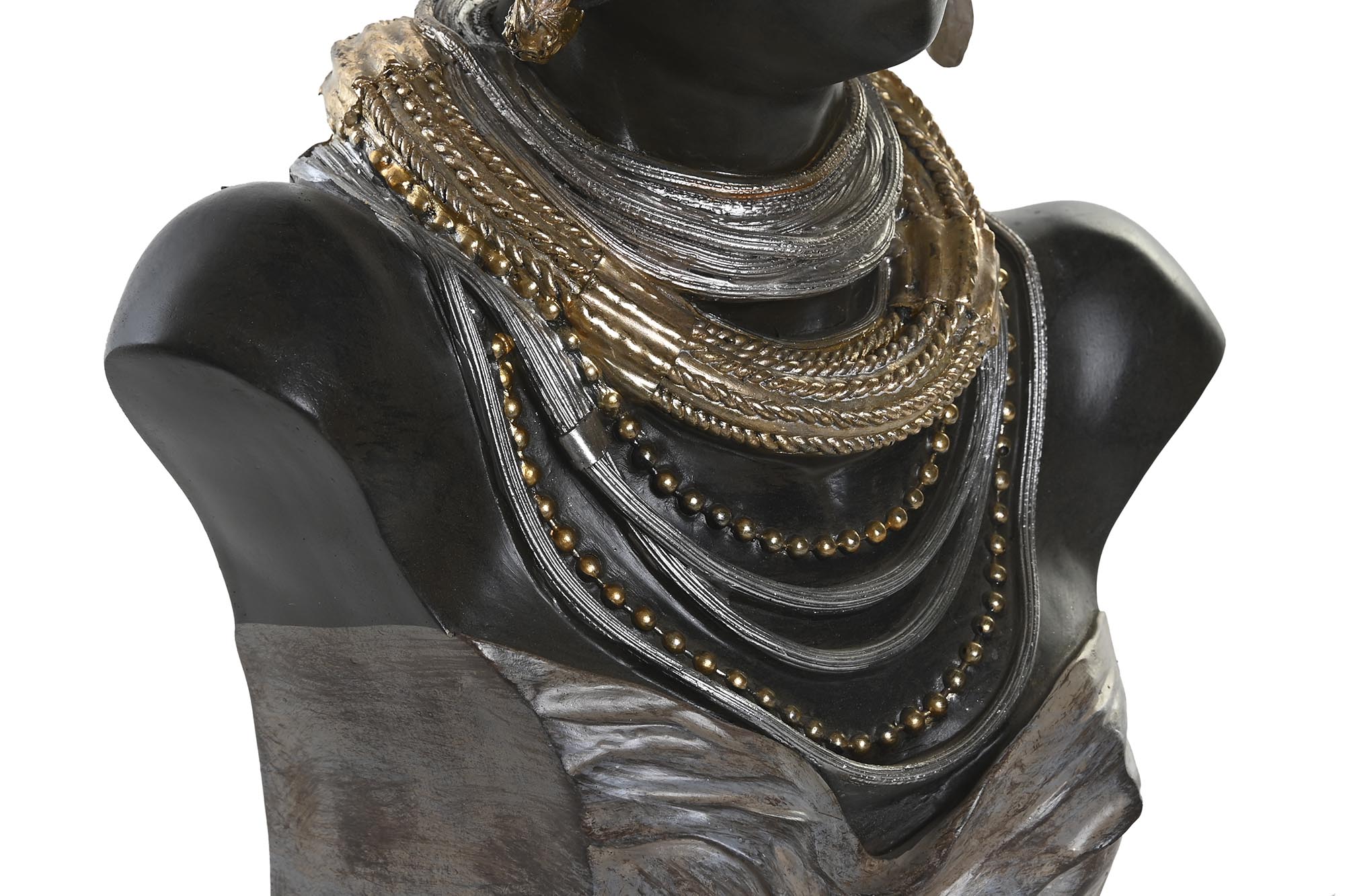 FIGURA RESINA 26X17X40 AFRICANA  BEIGE 3