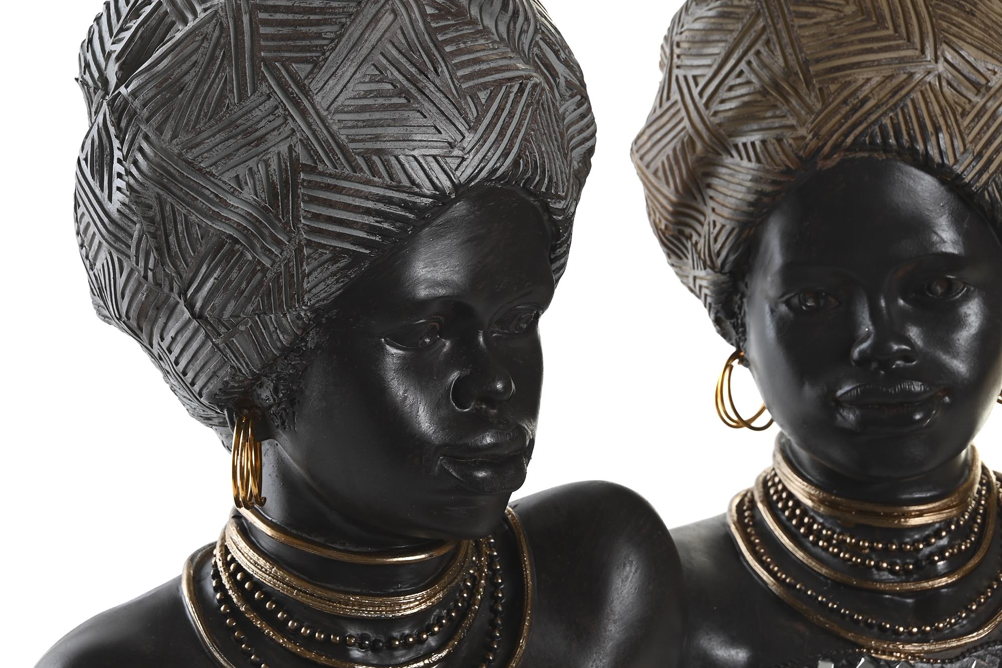 FIGURA RESINA 24X18X36 AFRICANA TURBANTE TOPO 2