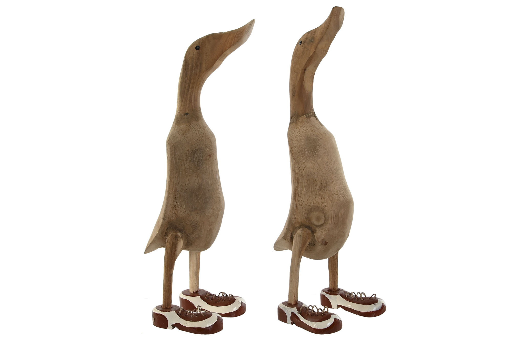 FIGURA MADERA 14X28X43 PATO CON ZAPATOS