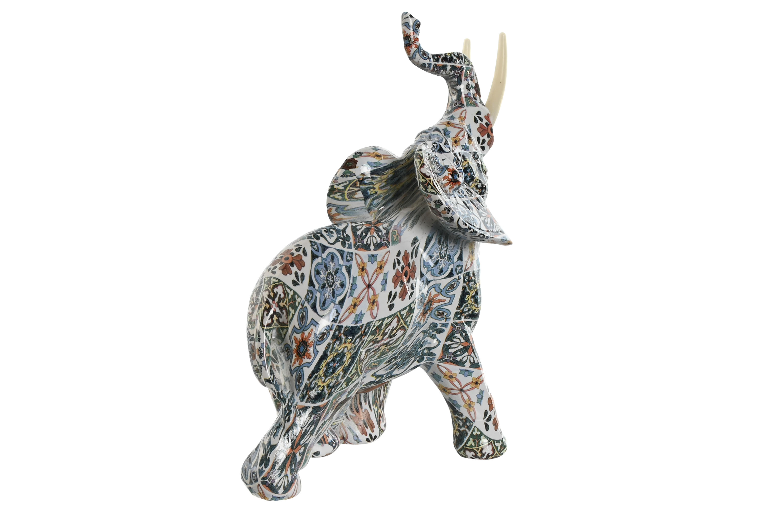 FIGURA RESINA 16X7X17 ELEFANTE AZUL 3