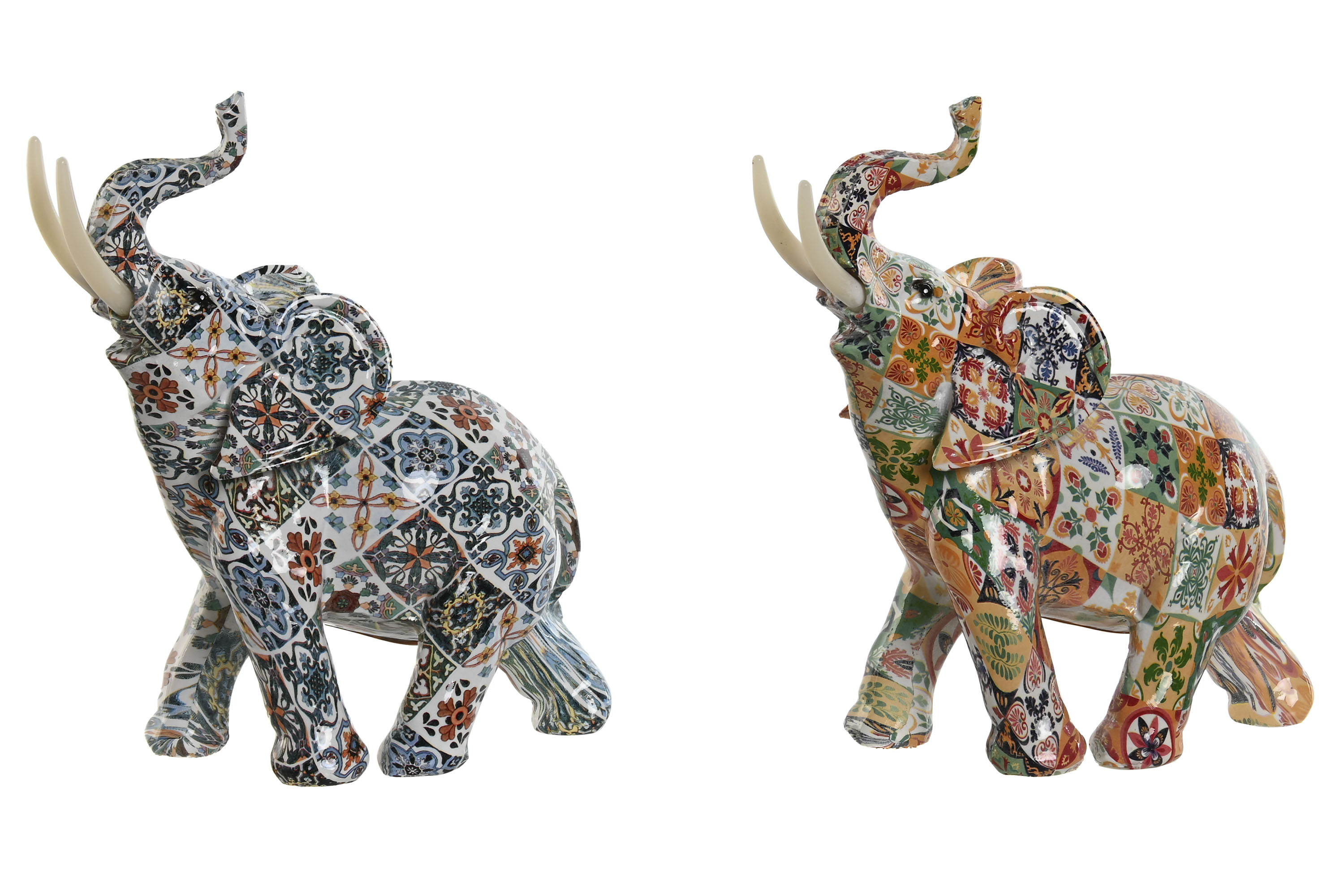 FIGURA RESINA 16X7X17 ELEFANTE TEJA