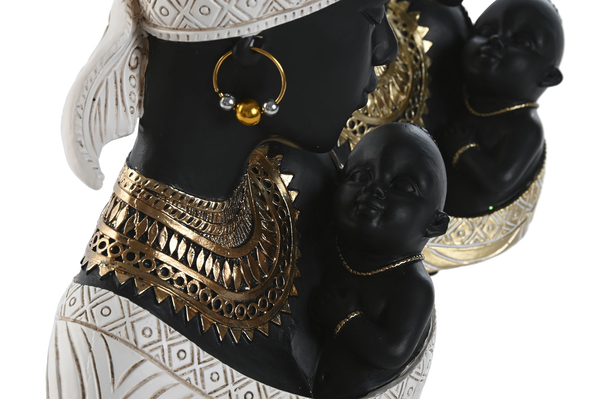 FIGURA RESINA 15X9X25 AFRICANA BLANCA 3