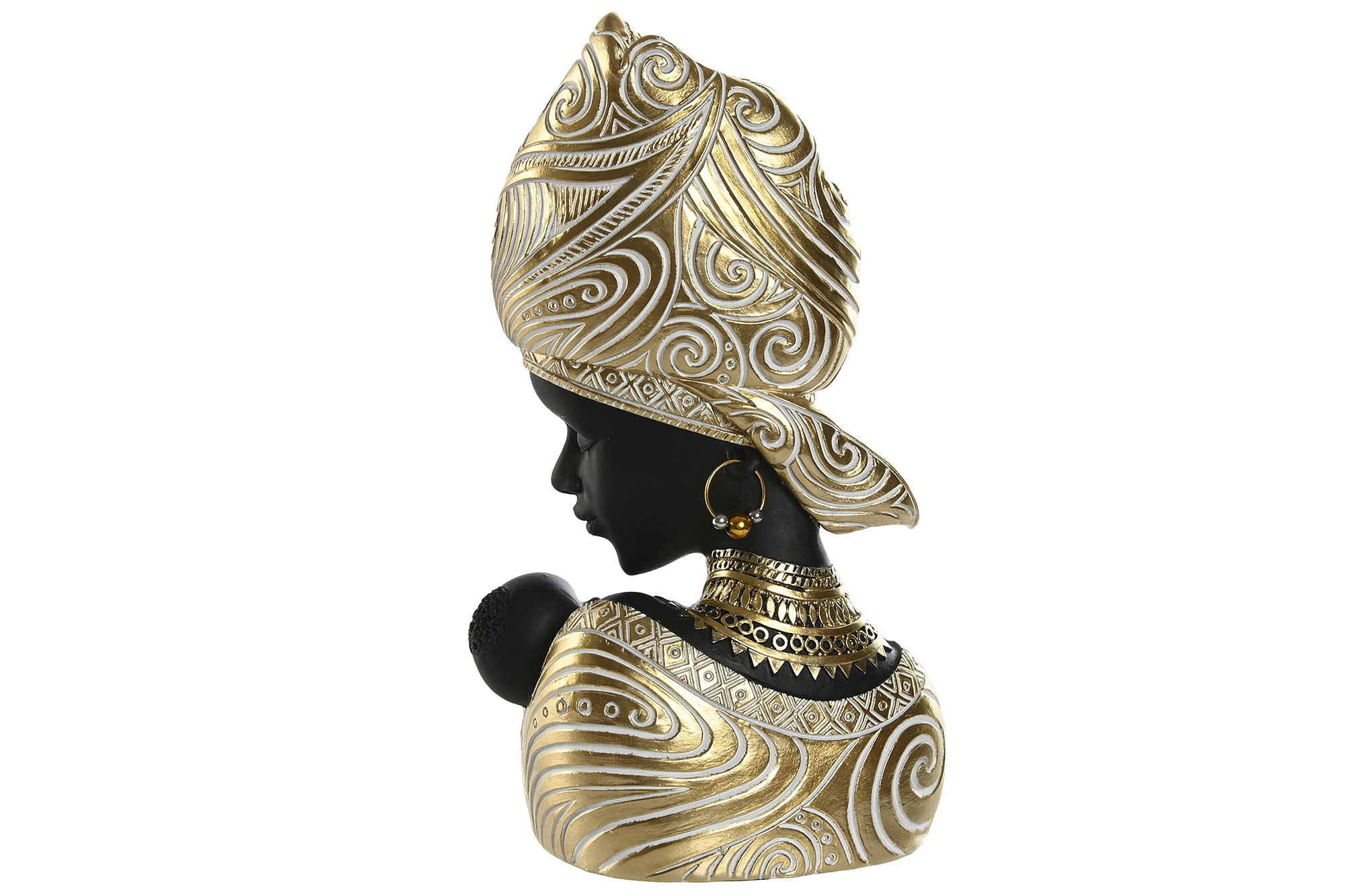 FIGURA RESINA 15X9X25 AFRICANA BLANCA 4