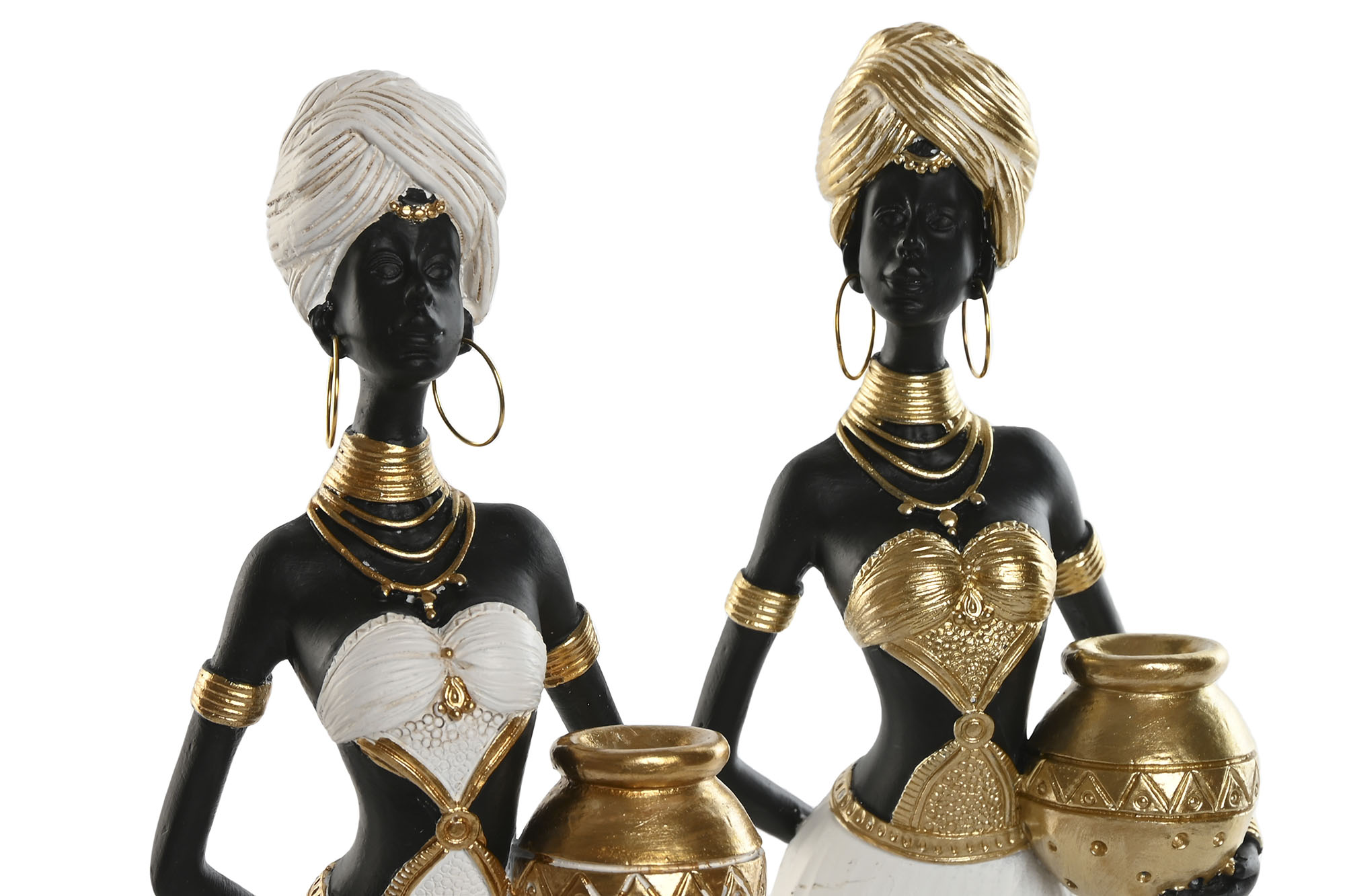 FIGURA RESINA 9,5X7,5X31 AFRICANA ORO 2