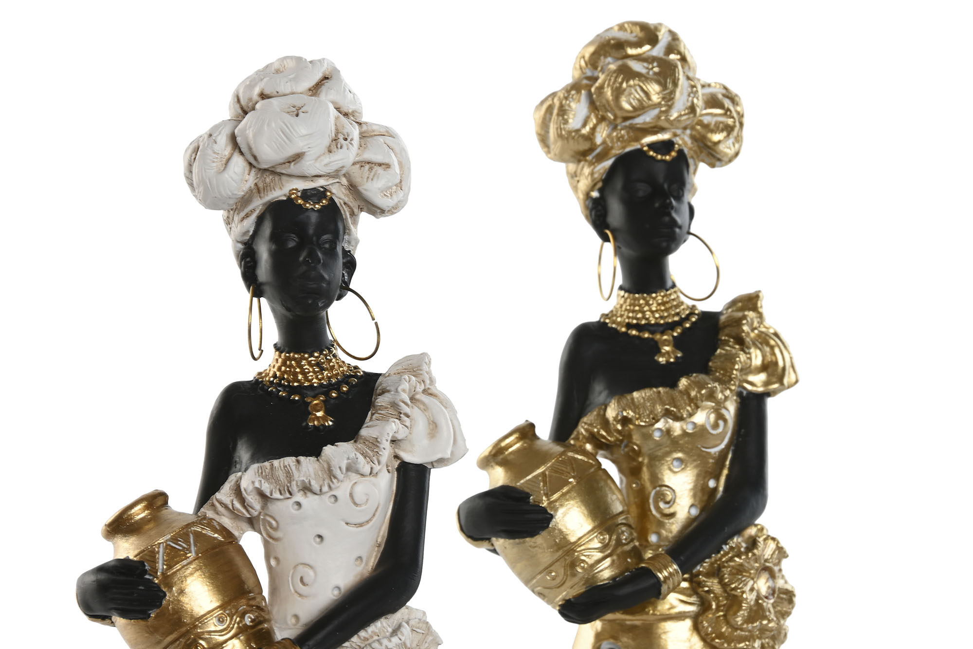FIGURA RESINA 10X7X31 AFRICANA BLANCA 2