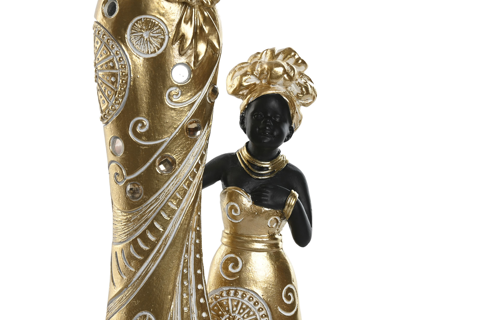 FIGURA RESINA 10X7X31 AFRICANA BLANCA 3