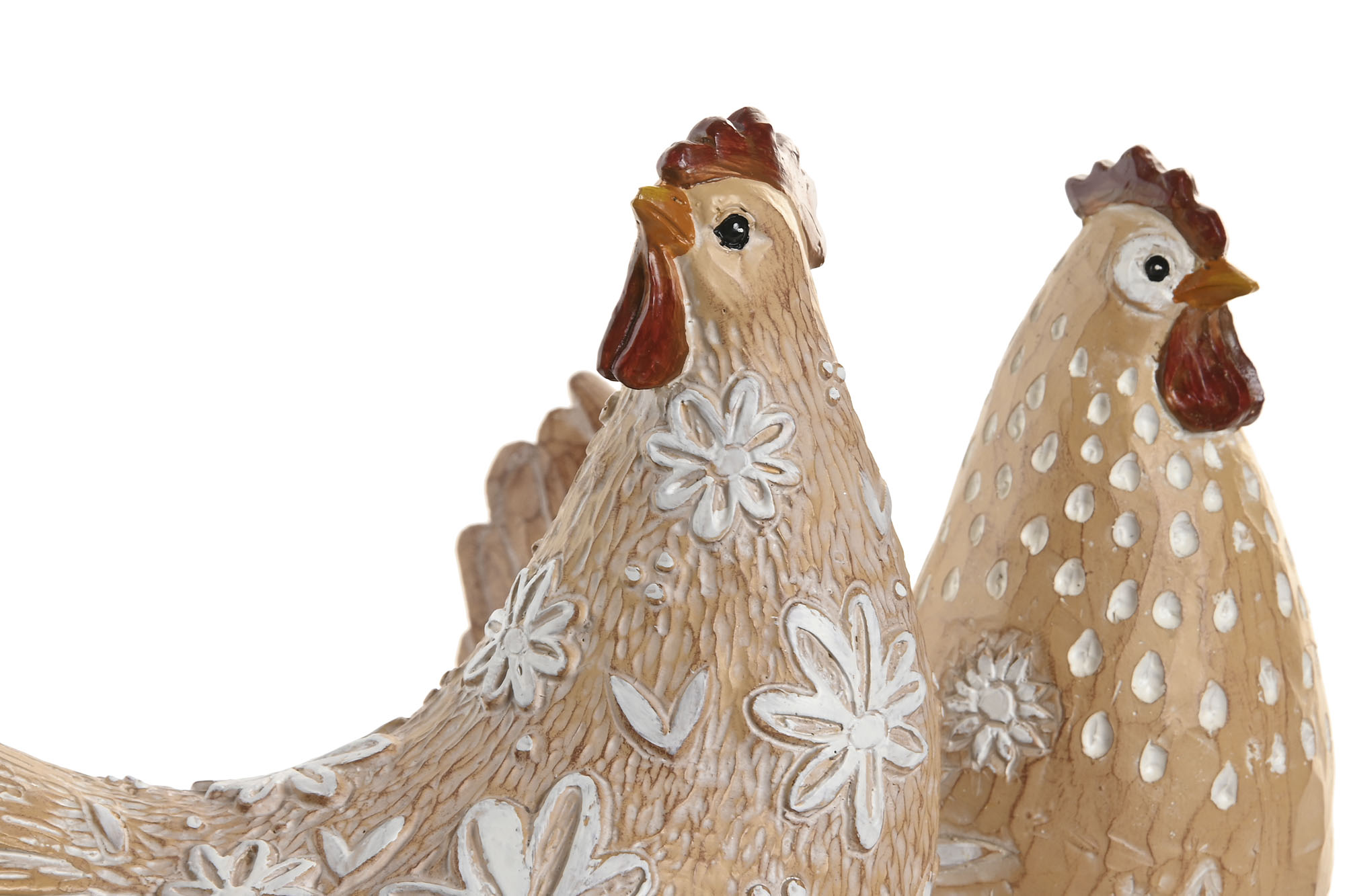 FIGURA RESINA 22,5X10X23,5 GALLO GALLINA DOBLA 2