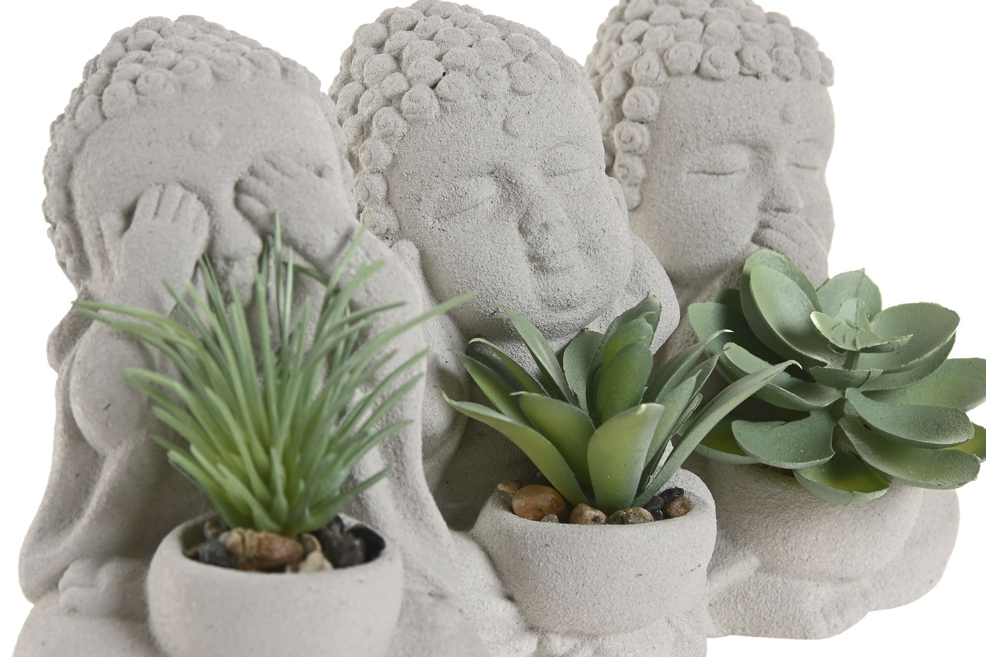 FIGURA CEMENTO PVC 7X8X11 BUDA CACTUS OIR 2