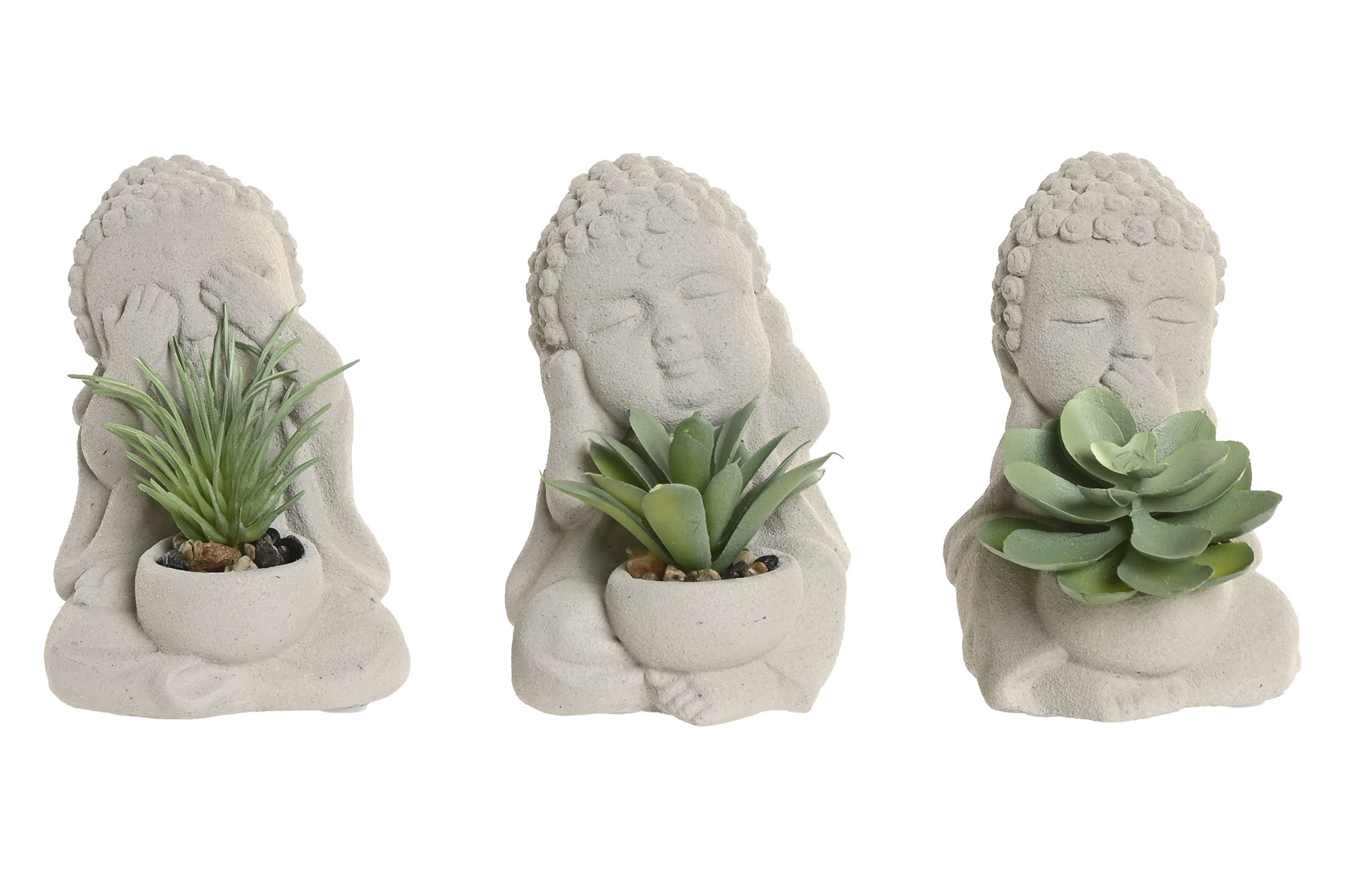 FIGURA CEMENTO PVC 7X8X11 BUDA CACTUS VER